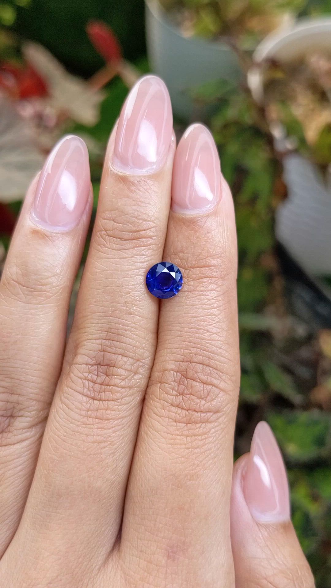 1.38 Ct. Blue Sapphire from Ceylon (Sri Lanka) Size Video