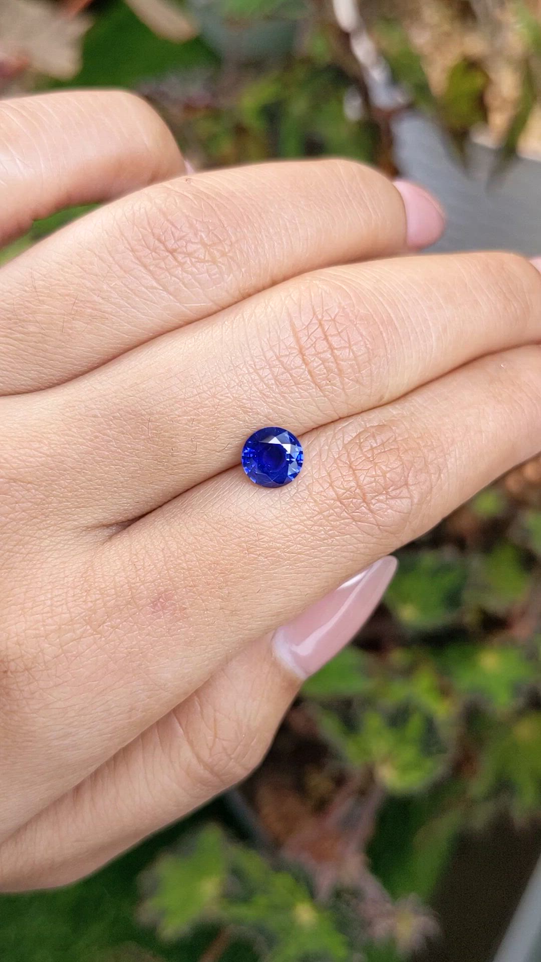 1.38 Ct. Blue Sapphire from Ceylon (Sri Lanka) Size Video