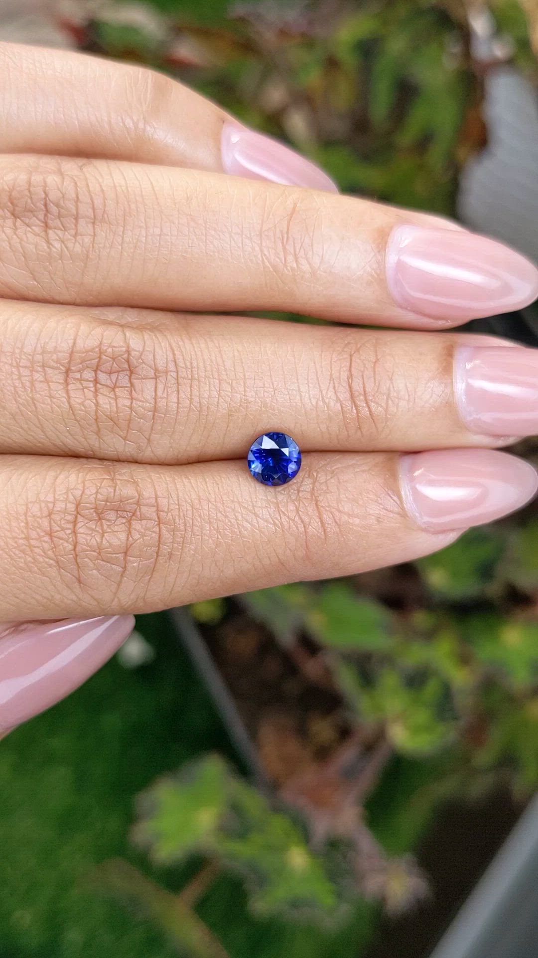 0.98 Ct. Blue Sapphire from Ceylon (Sri Lanka) Size Video