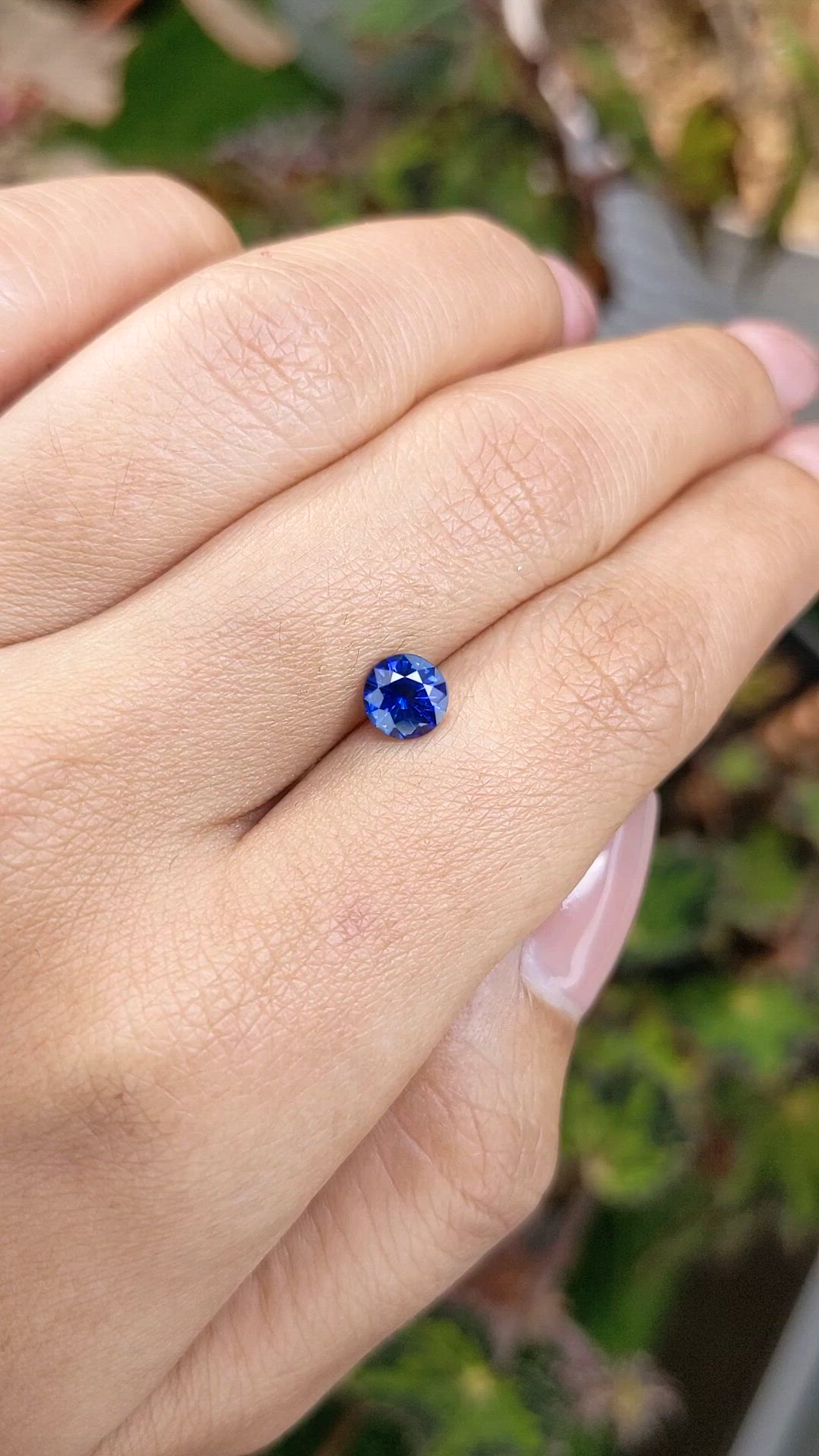 0.98 Ct. Blue Sapphire from Ceylon (Sri Lanka) Size Video
