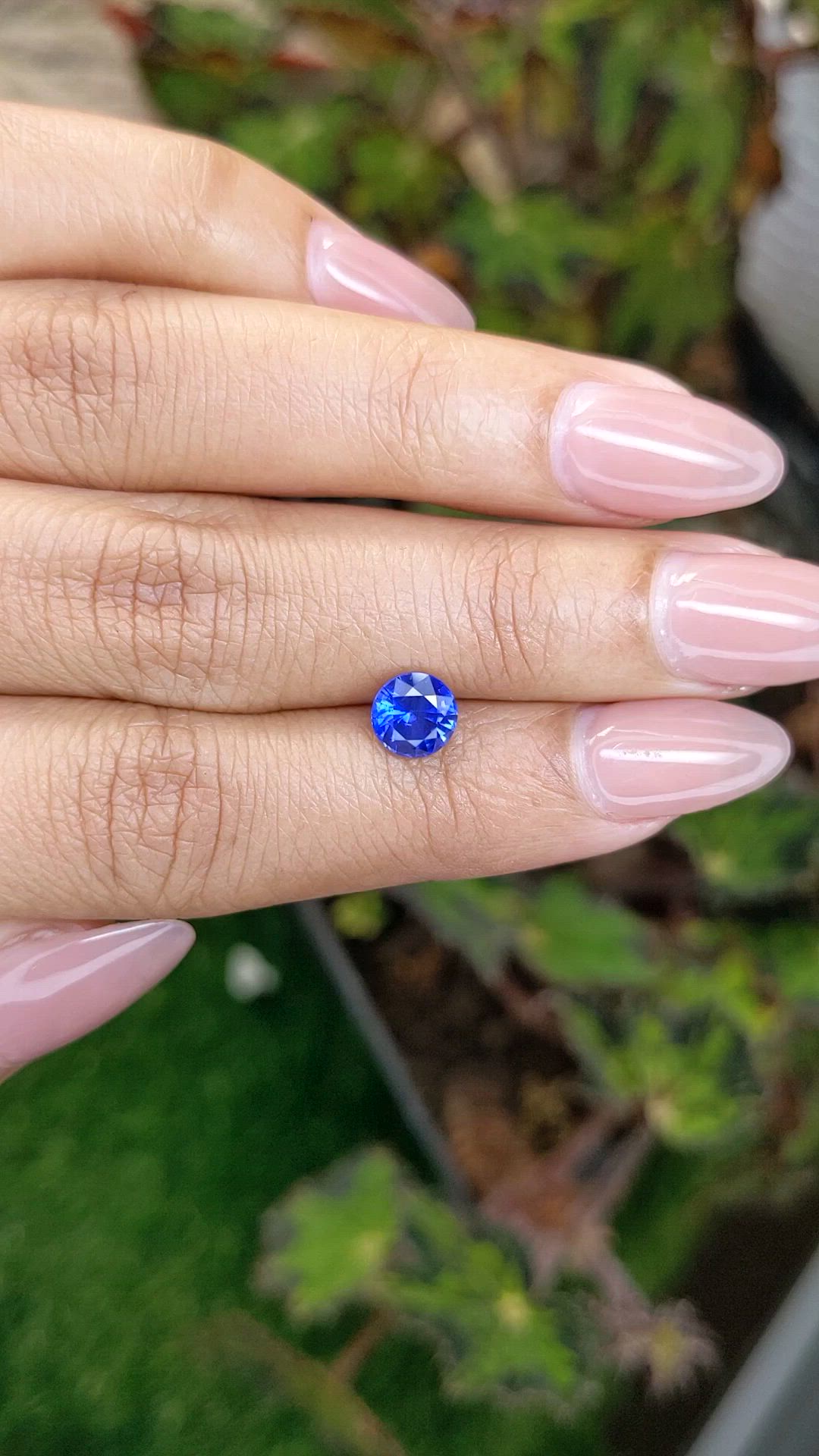 1.33 Ct. Blue Sapphire from Ceylon (Sri Lanka) Size Video