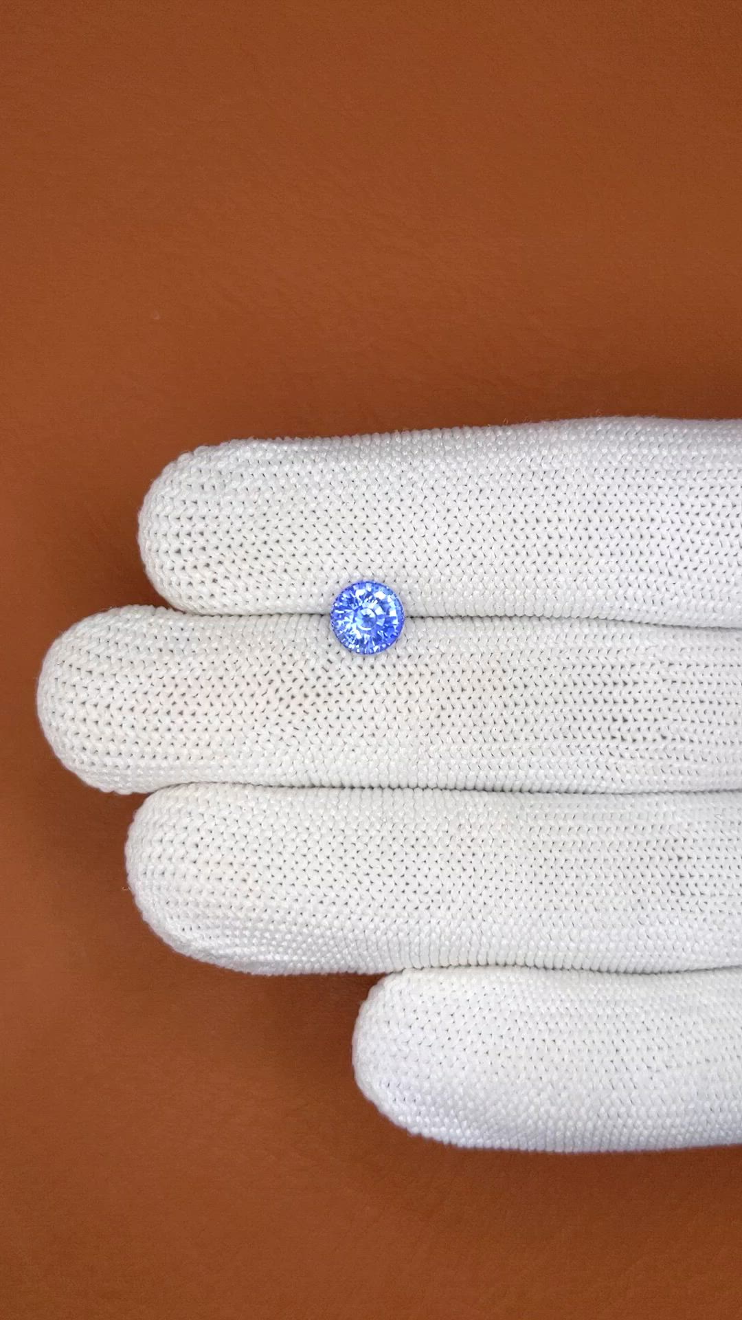 1.48 Ct. Blue Sapphire from Ceylon (Sri Lanka) Size Video