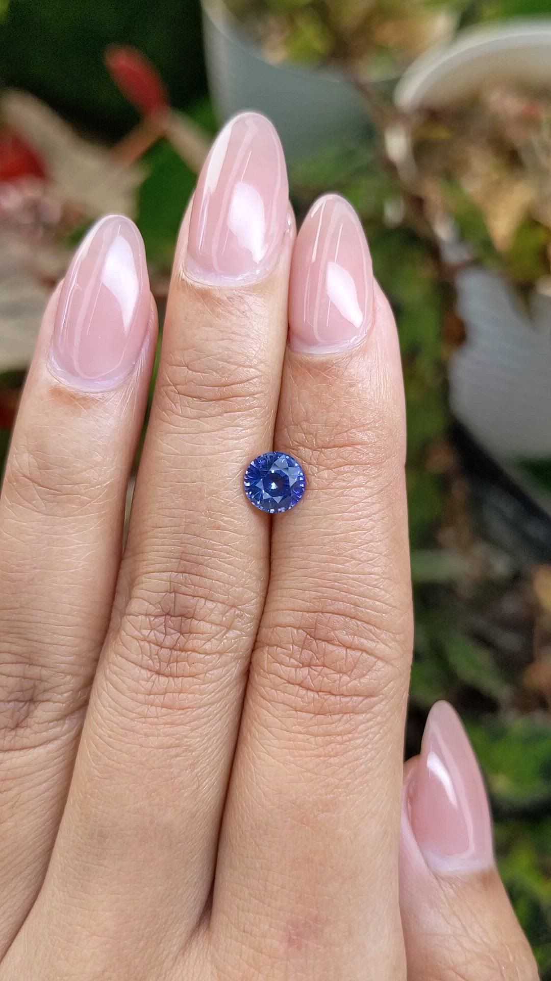 1.48 Ct. Blue Sapphire from Ceylon (Sri Lanka) Size Video