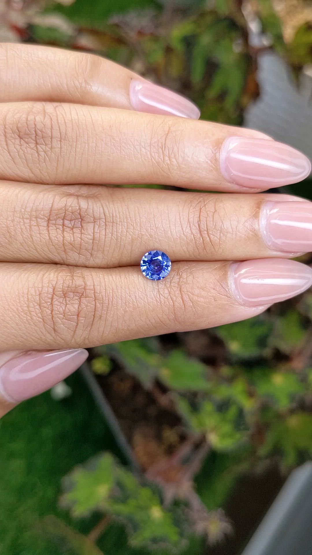 0.84 Ct. Blue Sapphire from Ceylon (Sri Lanka) Size Video