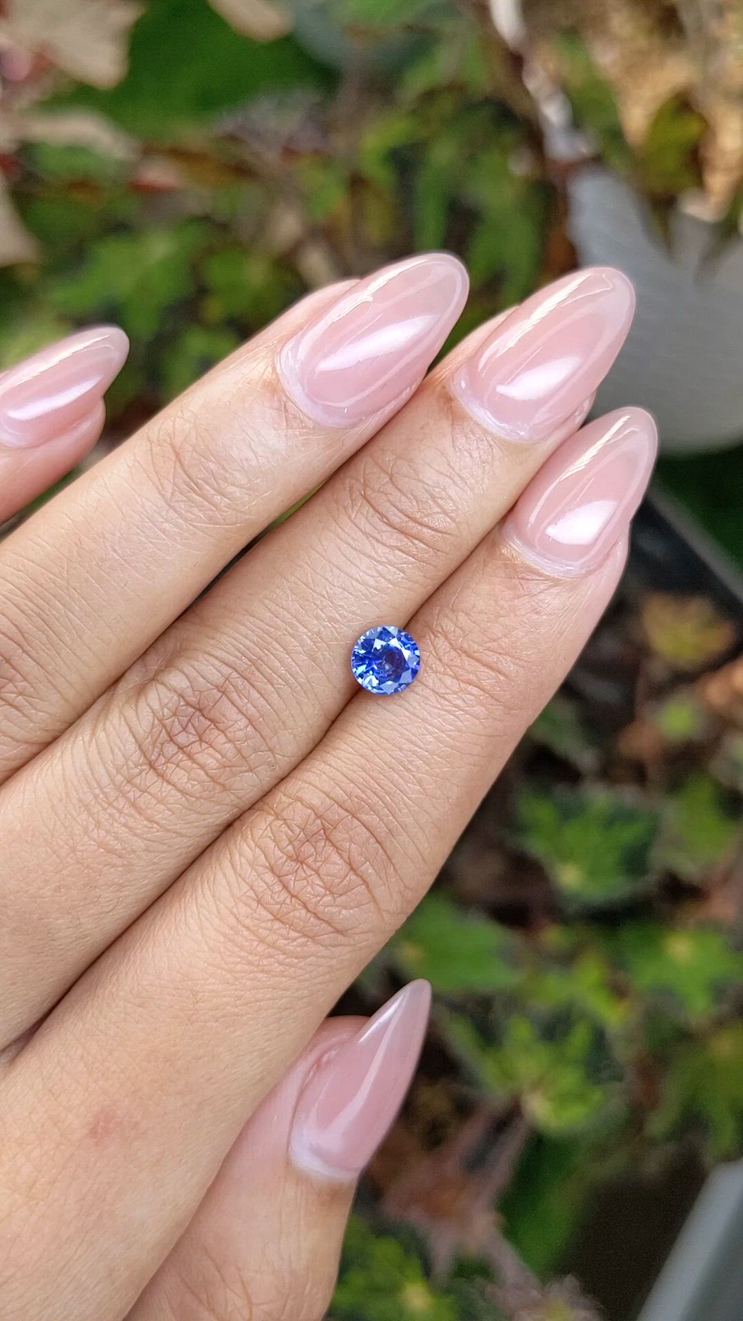 0.84 Ct. Blue Sapphire from Ceylon (Sri Lanka) Size Video