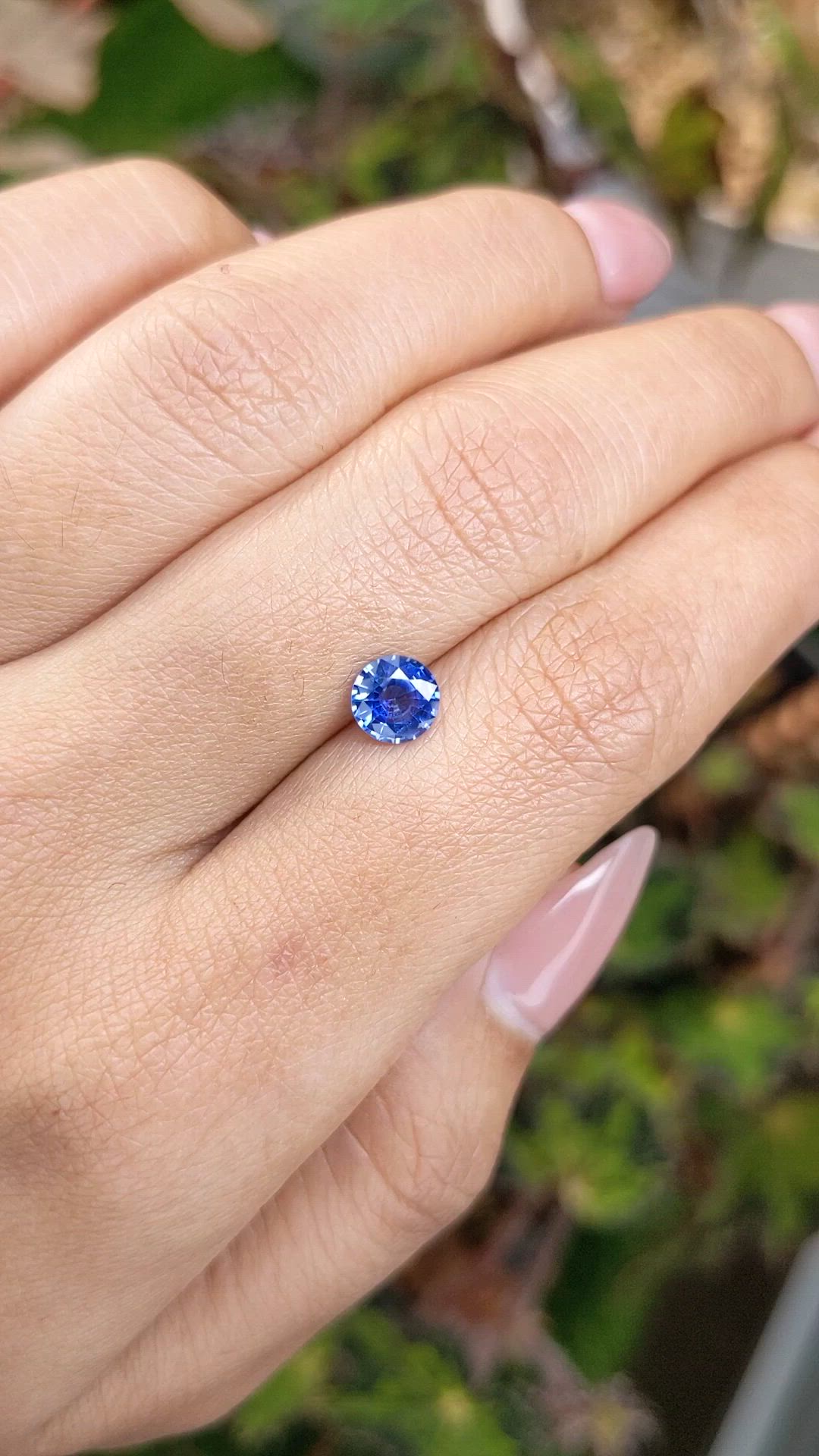 0.84 Ct. Blue Sapphire from Ceylon (Sri Lanka) Size Video