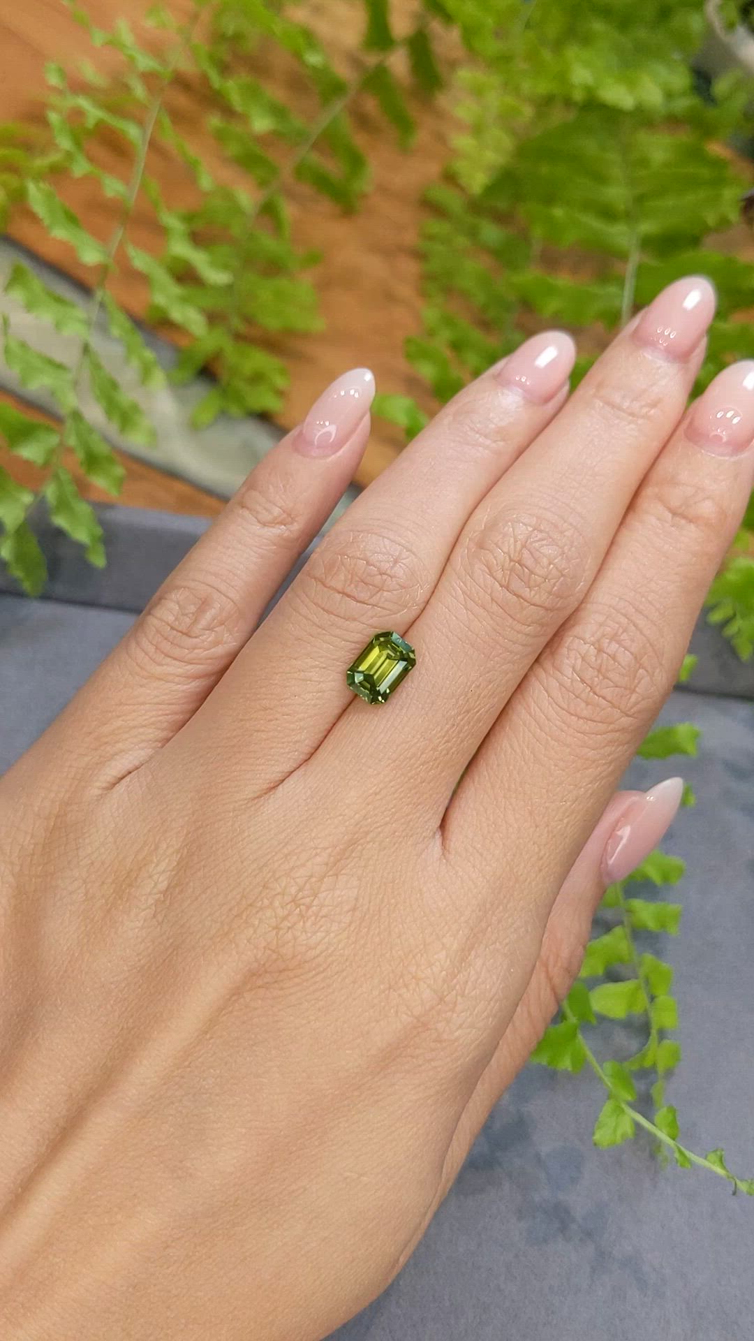 2.49 Ct. Yellowish Green Sapphire from Madagascar Size Video