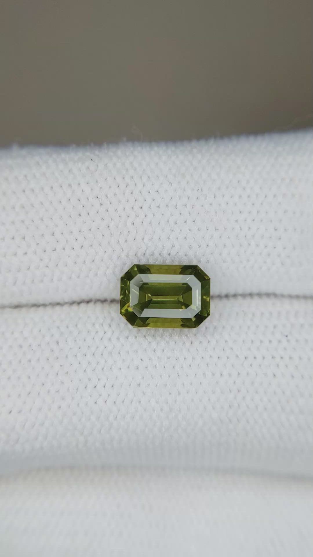 2.49 Ct. Yellowish Green Sapphire from Madagascar Size Video