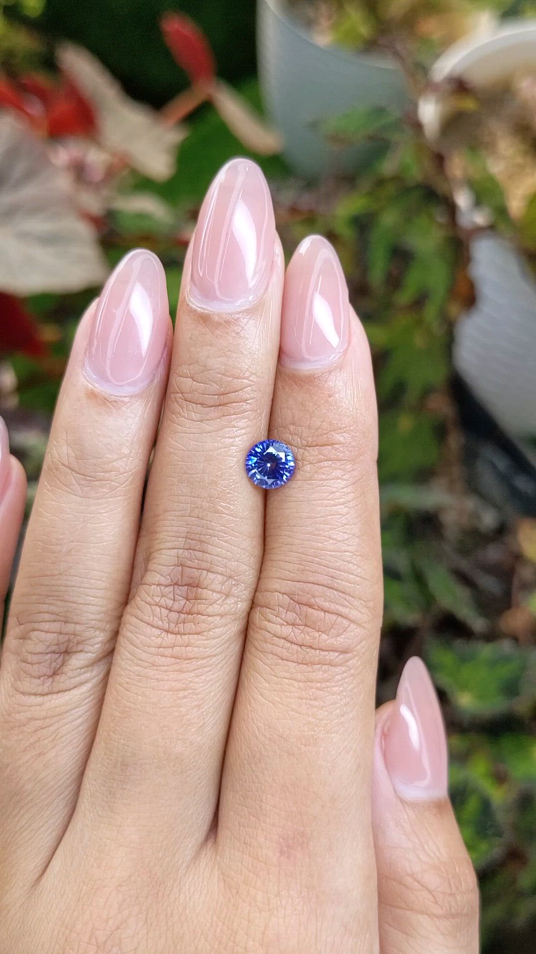 1.21 Ct. Blue Sapphire from Ceylon (Sri Lanka) Size Video