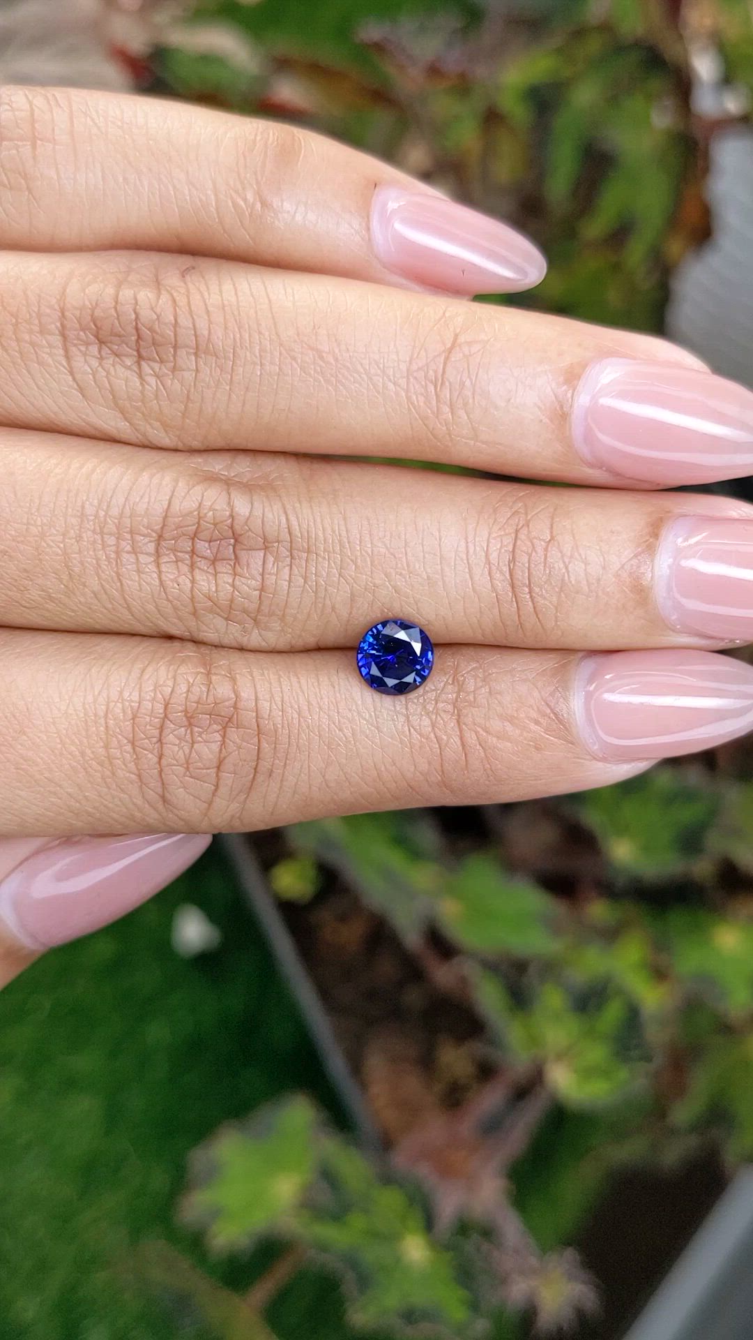 1.27 Ct. Blue Sapphire from Ceylon (Sri Lanka) Size Video