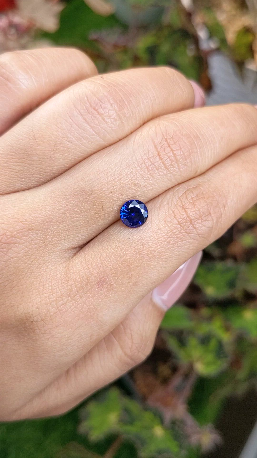 1.27 Ct. Blue Sapphire from Ceylon (Sri Lanka) Size Video