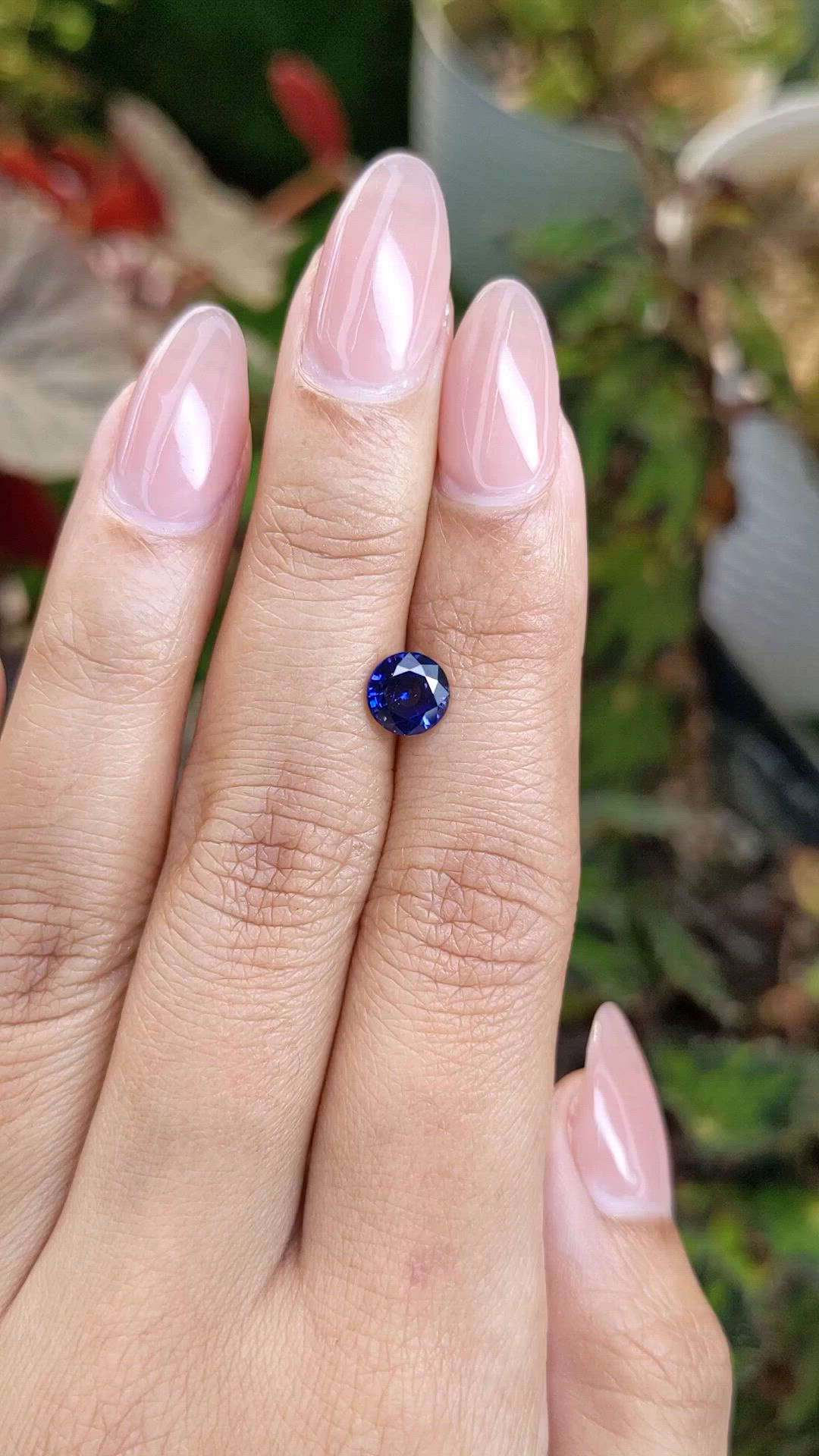 1.27 Ct. Blue Sapphire from Ceylon (Sri Lanka) Size Video