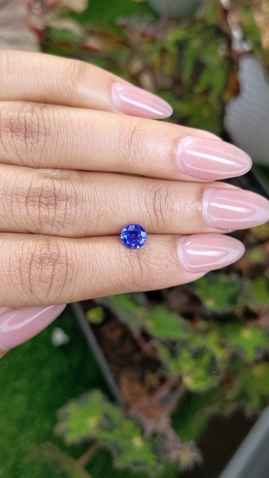 1.06 Ct. Purplish Blue Sapphire from Ceylon (Sri Lanka) Size Video