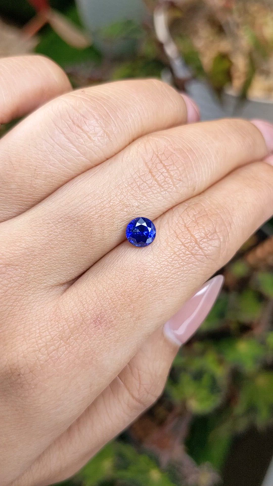 1.22 Ct. Blue Sapphire from Ceylon (Sri Lanka) Size Video