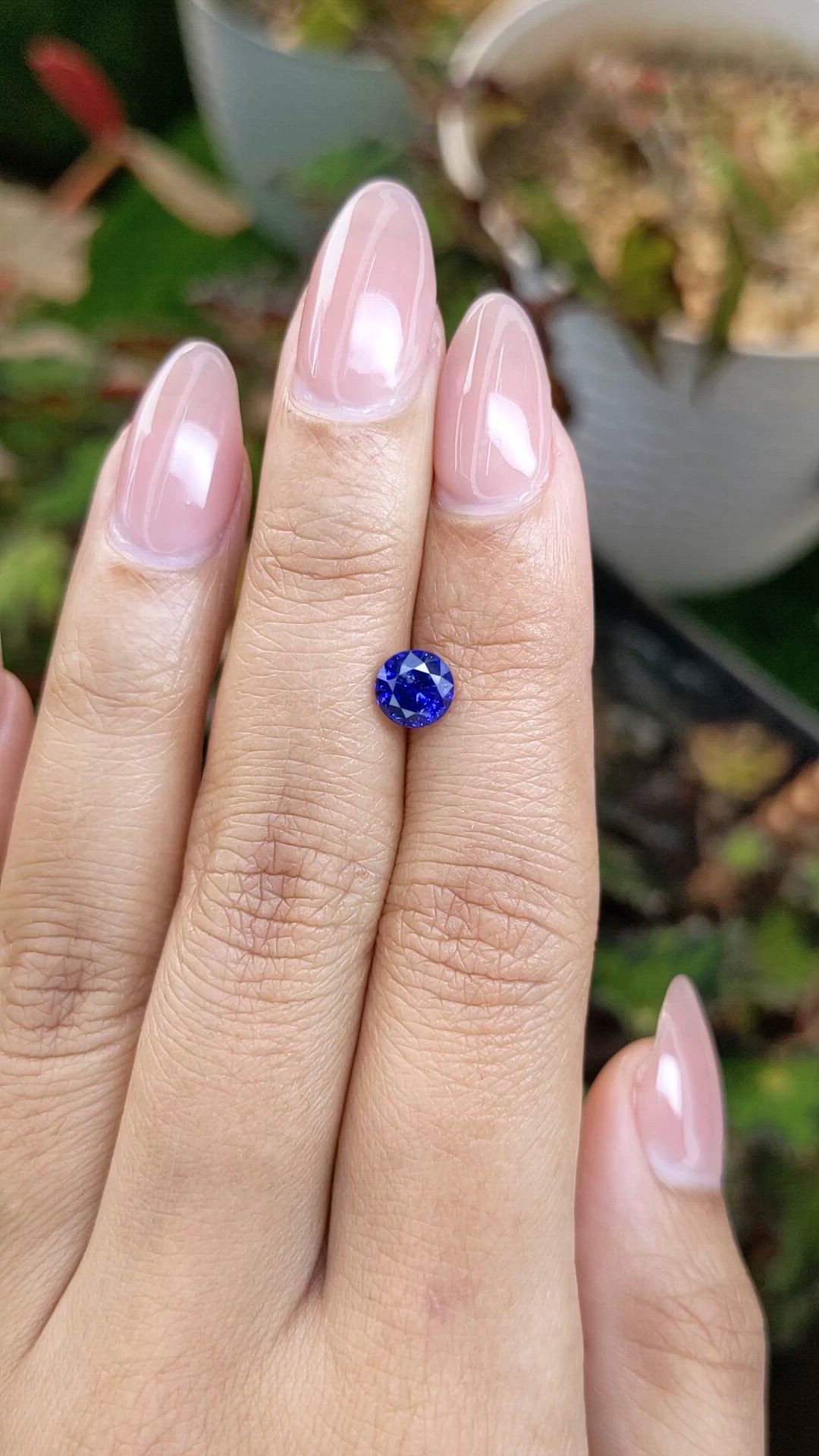 1.22 Ct. Blue Sapphire from Ceylon (Sri Lanka) Size Video