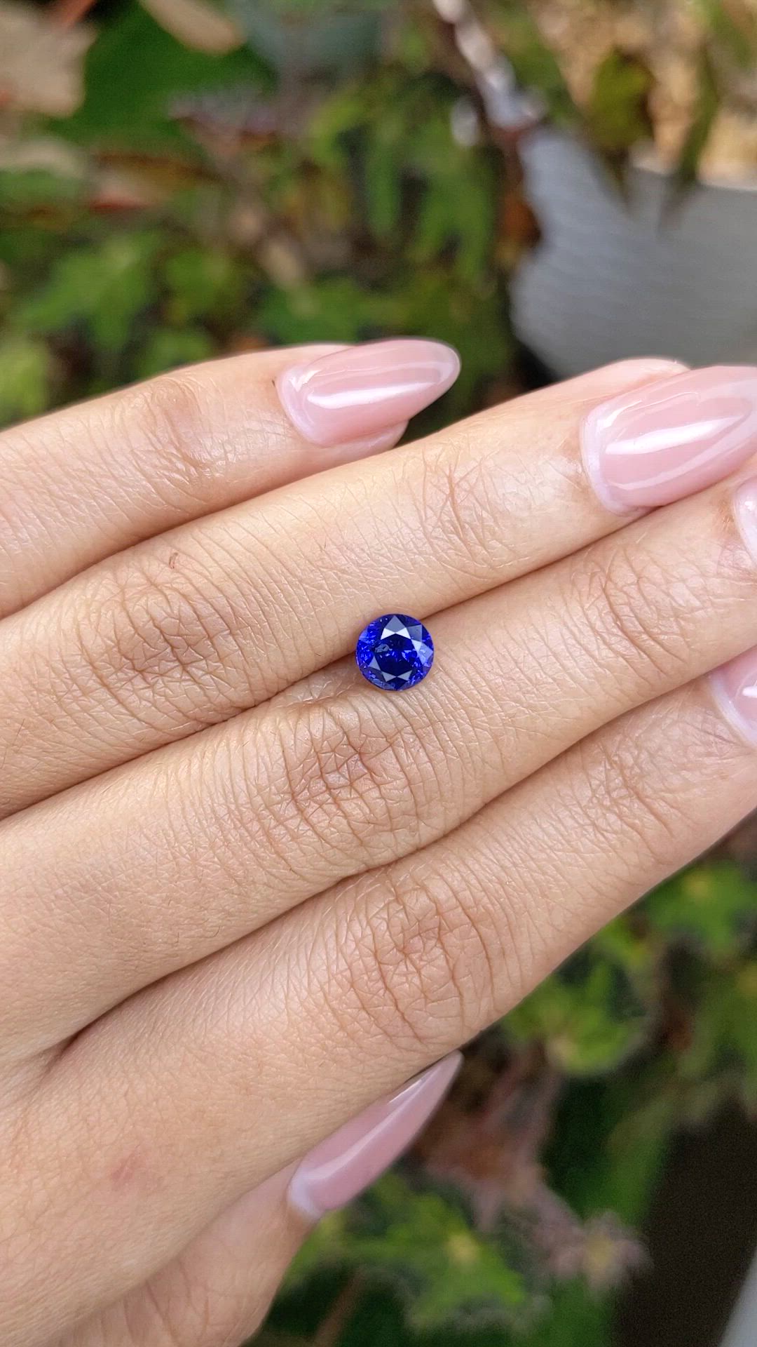 1.22 Ct. Blue Sapphire from Ceylon (Sri Lanka) Size Video