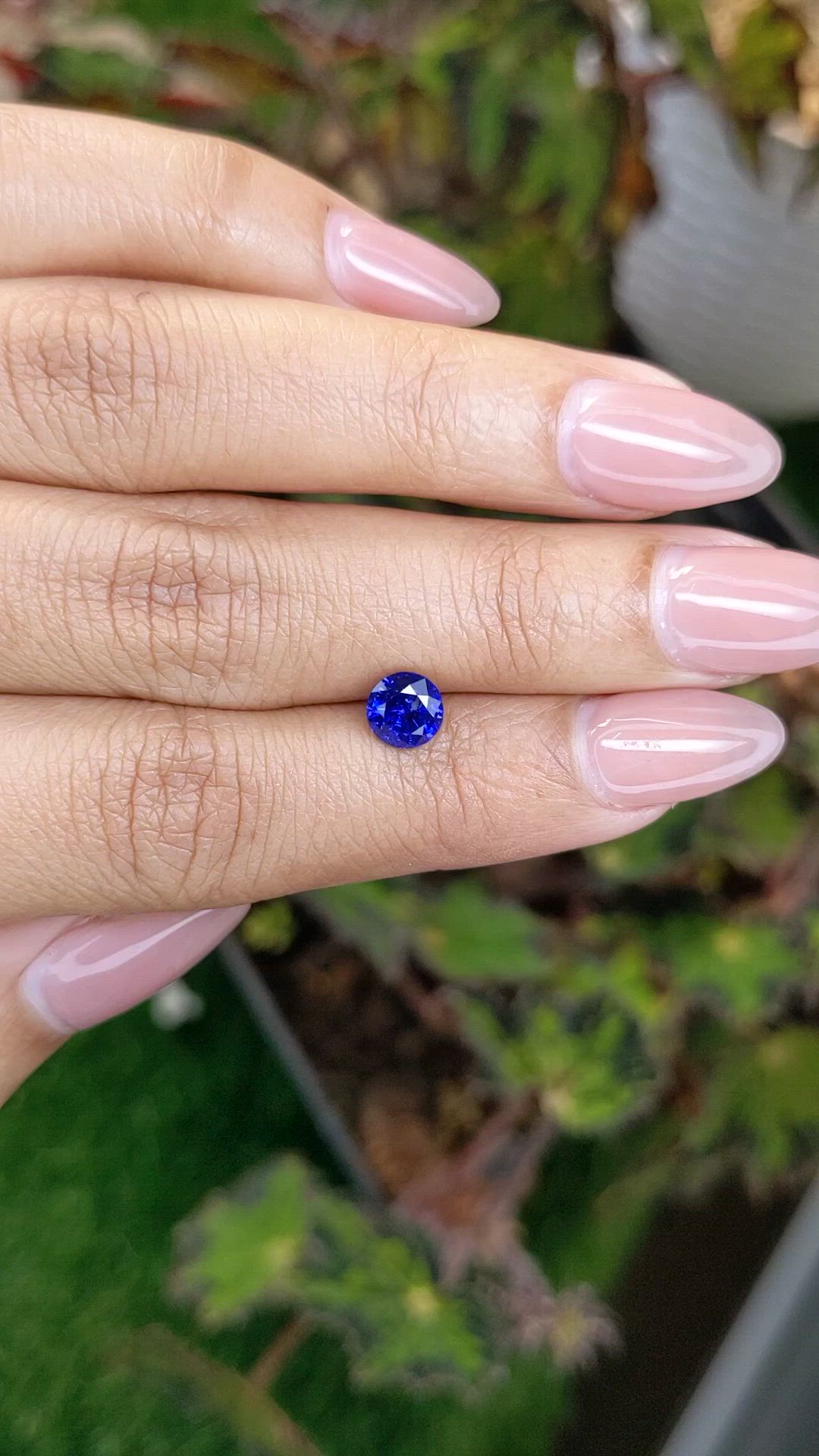 1.22 Ct. Blue Sapphire from Ceylon (Sri Lanka) Size Video