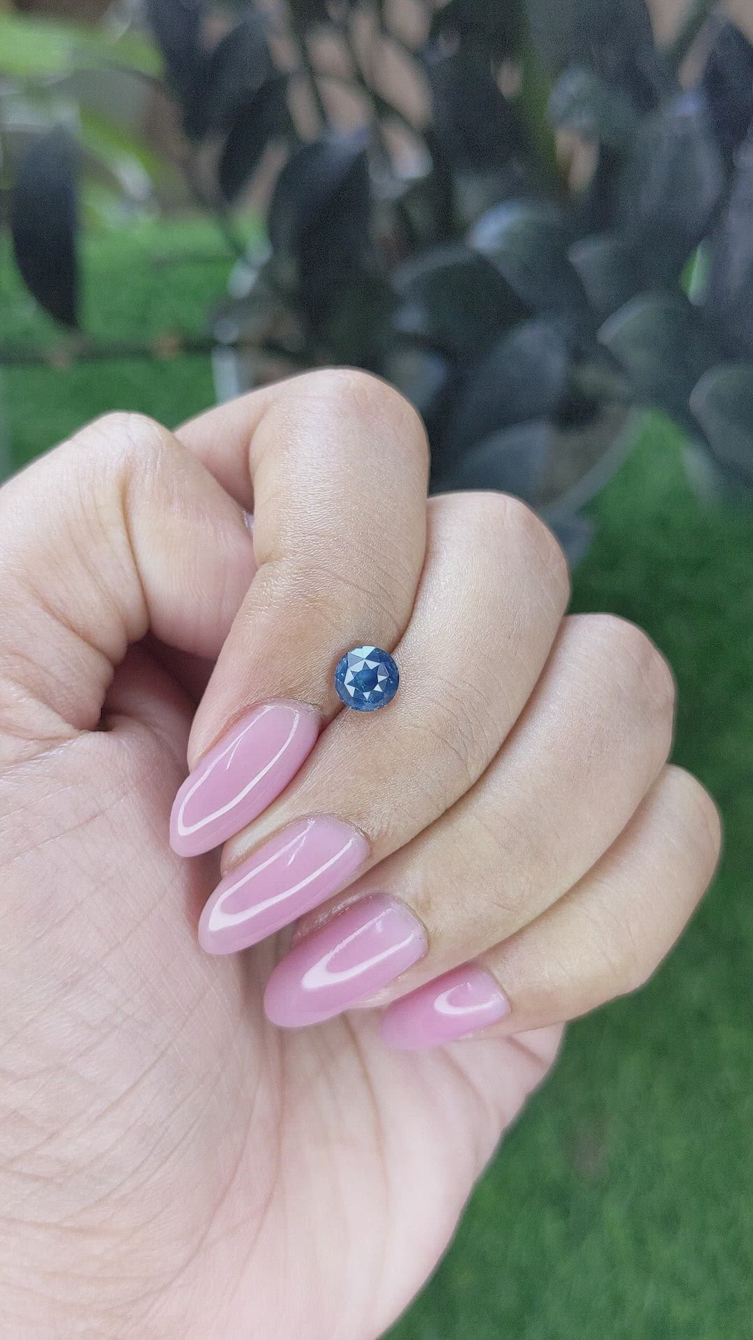 1.00 Ct. Greenish Blue Sapphire from Madagascar Size Video