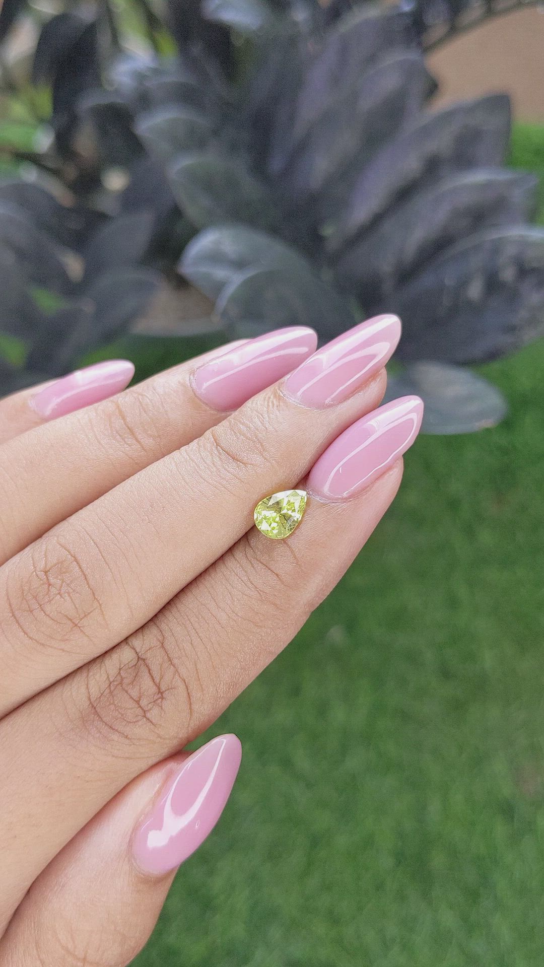 0.99 Ct. Greenish Yellow Sapphire from Madagascar Size Video