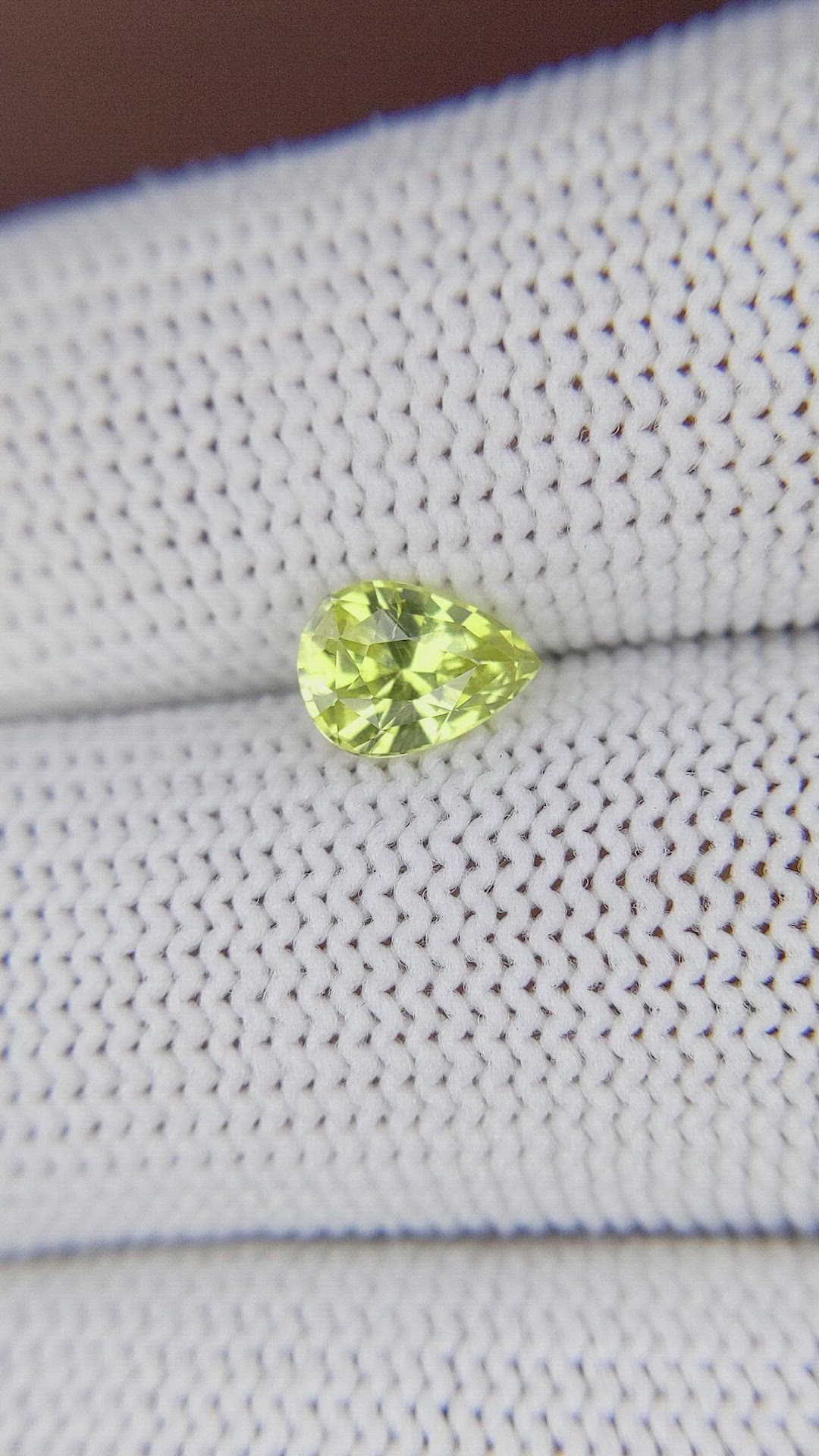 0.99 Ct. Greenish Yellow Sapphire from Madagascar Size Video