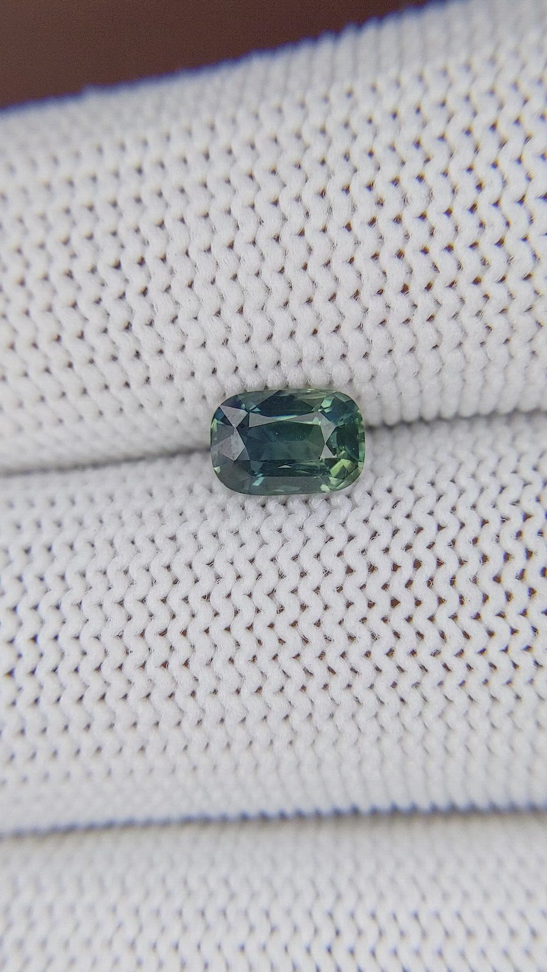 1.03 Ct. Bluish Green Sapphire from Madagascar Size Video