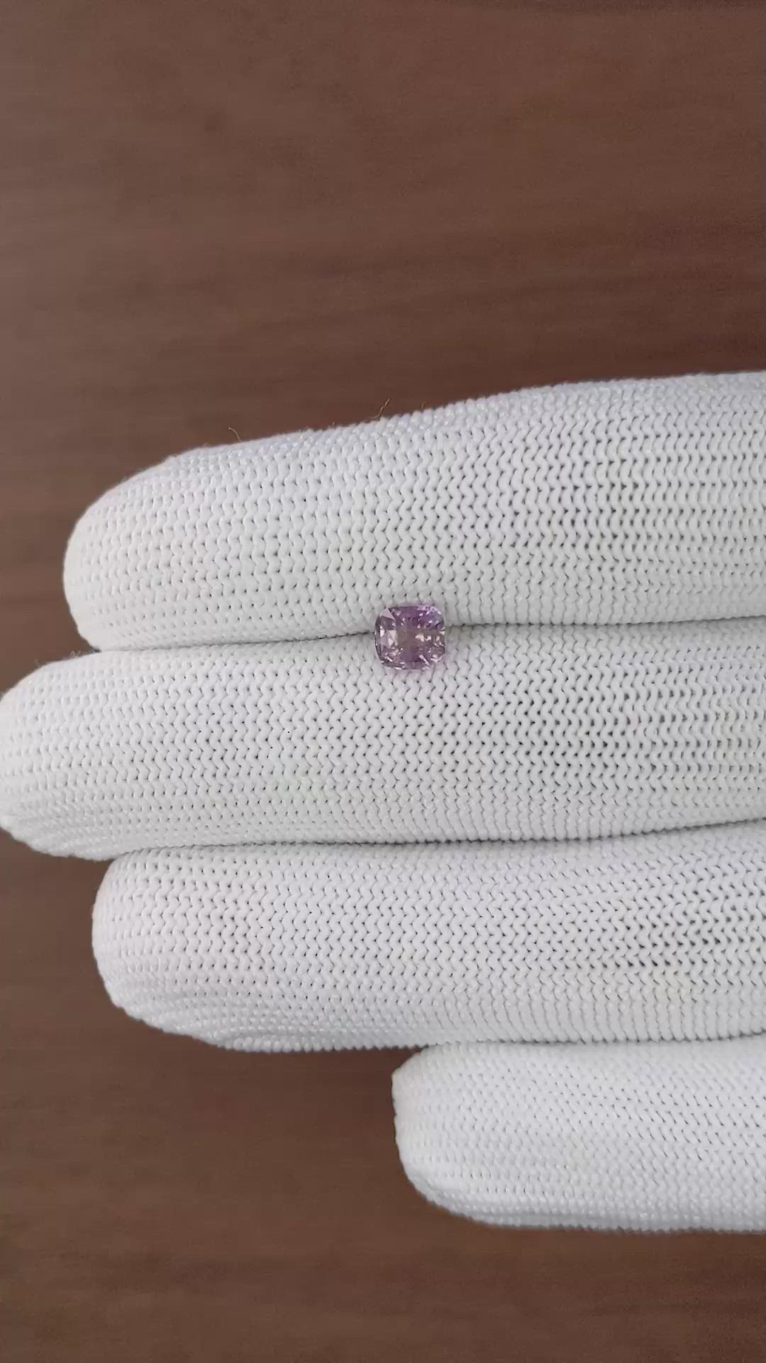 1.09 Ct. Pinkish Purple Sapphire from Ceylon (Sri Lanka) Size Video