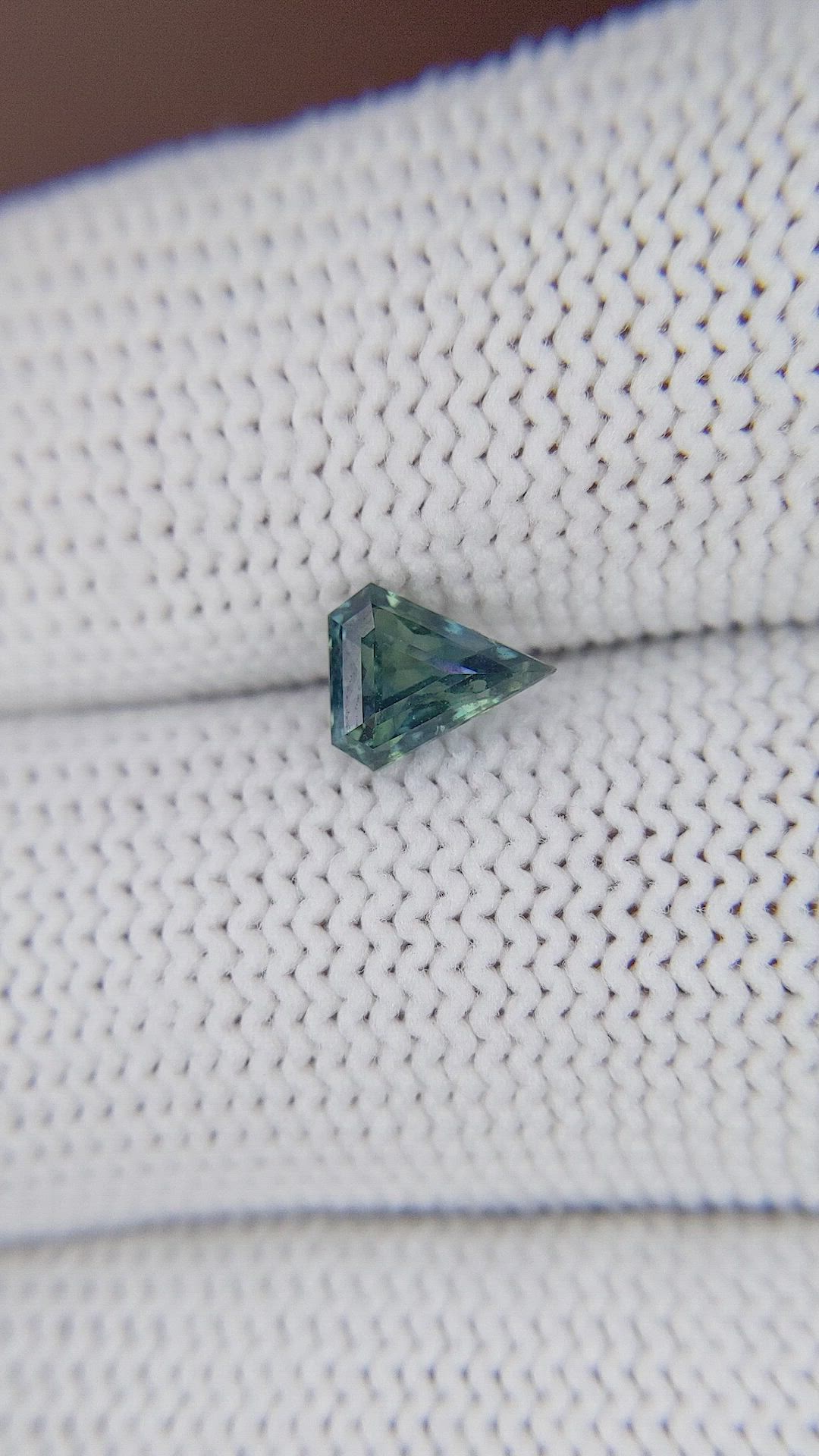 0.95 Ct. Bluish Green Sapphire from Ceylon (Sri Lanka) Size Video