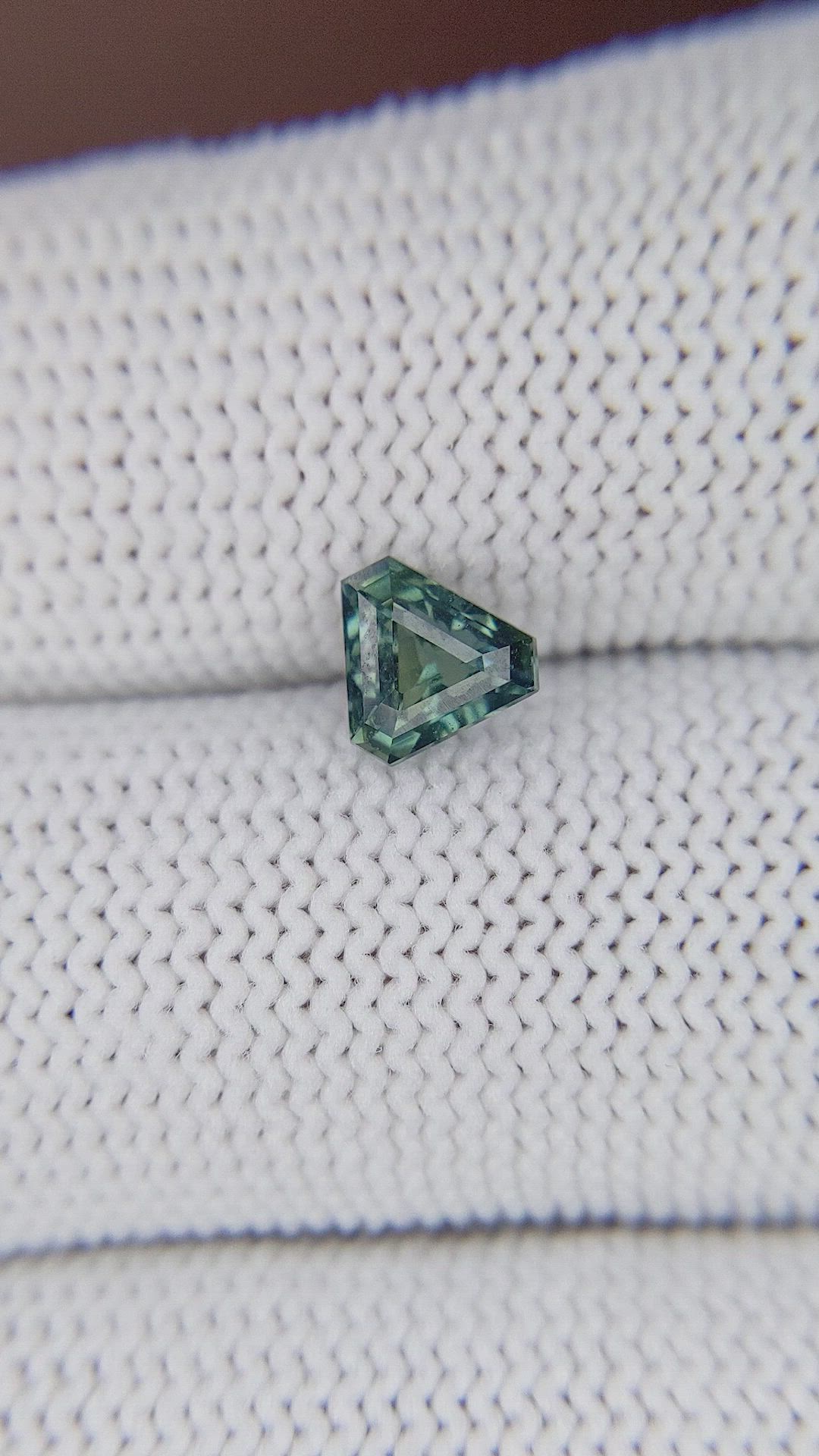 1.00 Ct. Bluish Green Sapphire from Ceylon (Sri Lanka) Size Video