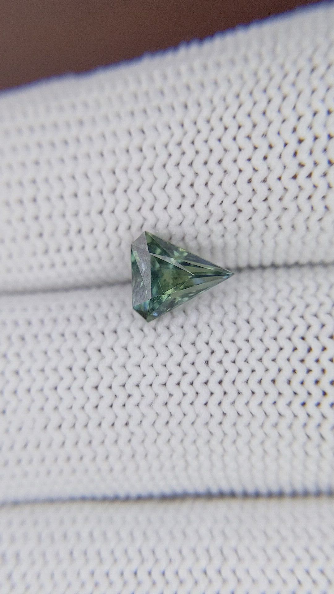 1.39 Ct. Bluish Green Sapphire from Ceylon (Sri Lanka) Size Video