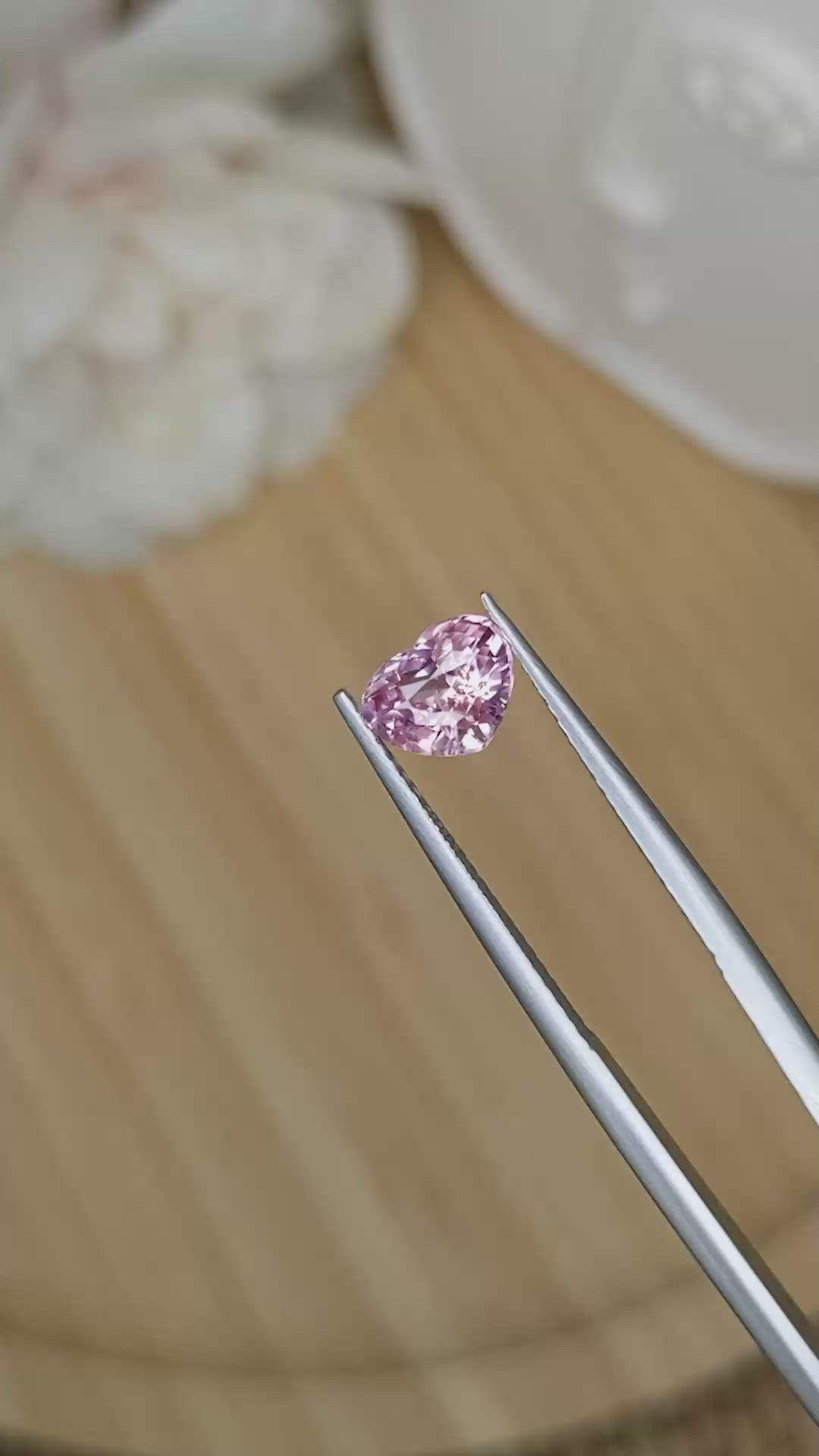 1.52 Ct. Pink Sapphire from Ceylon (Sri Lanka) Size Video