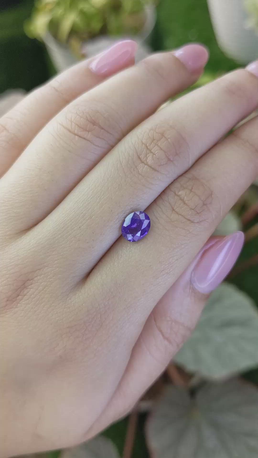 1.53 Ct. Purple Sapphire from Ceylon (Sri Lanka) Size Video