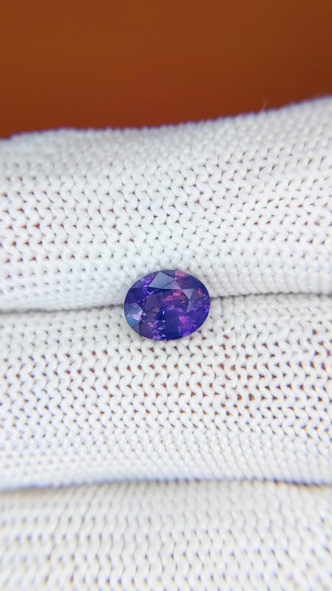 1.53 Ct. Purple Sapphire from Ceylon (Sri Lanka) Size Video