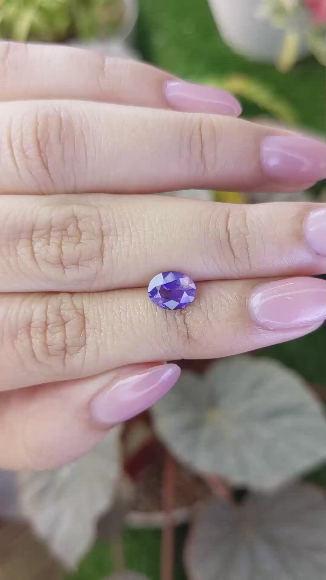 1.53 Ct. Purple Sapphire from Ceylon (Sri Lanka) Size Video
