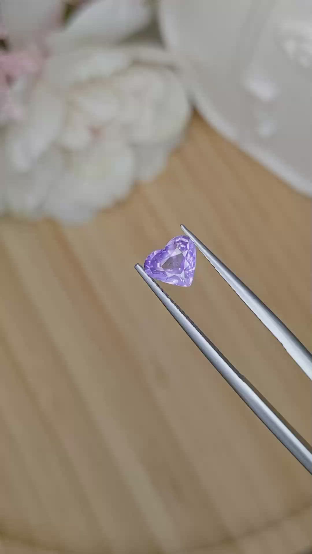 1.08 Ct. Purple Sapphire from Ceylon (Sri Lanka) Size Video