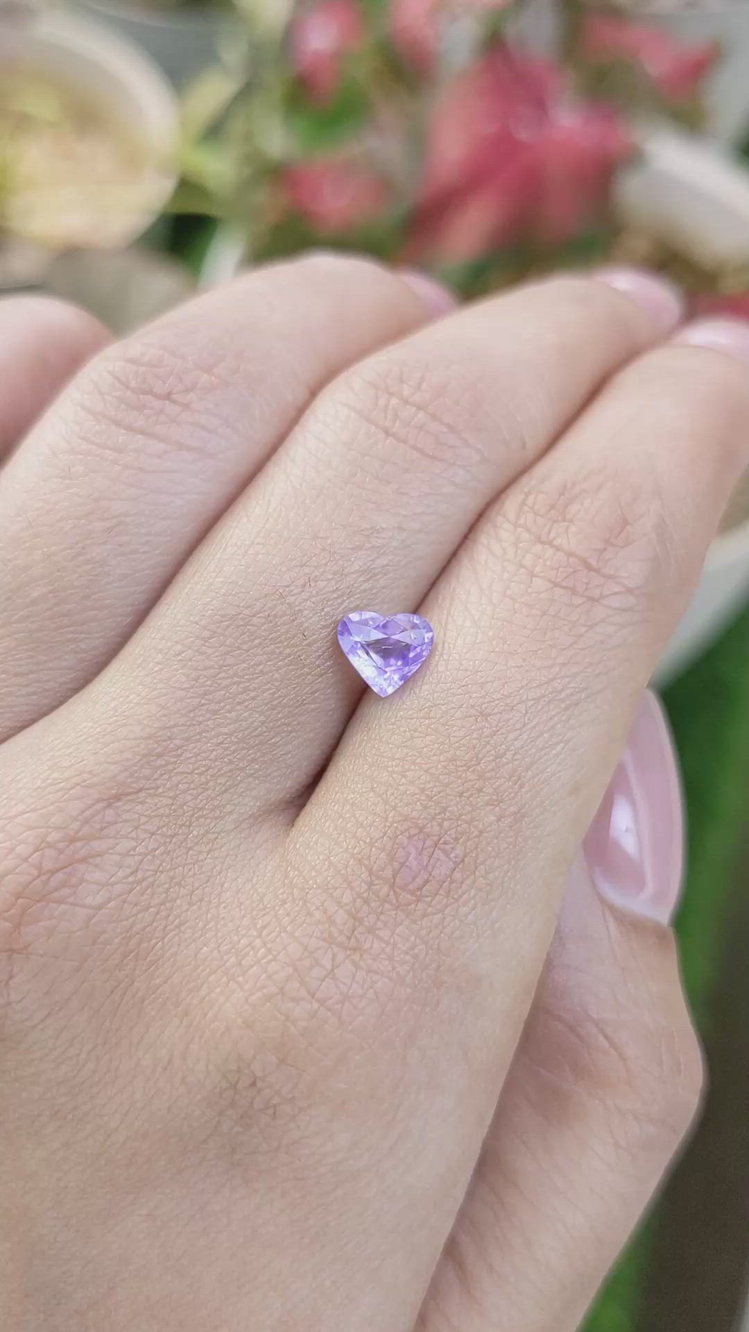 1.08 Ct. Purple Sapphire from Ceylon (Sri Lanka) Size Video