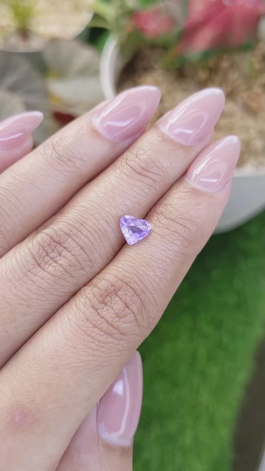 1.08 Ct. Purple Sapphire from Ceylon (Sri Lanka) Size Video