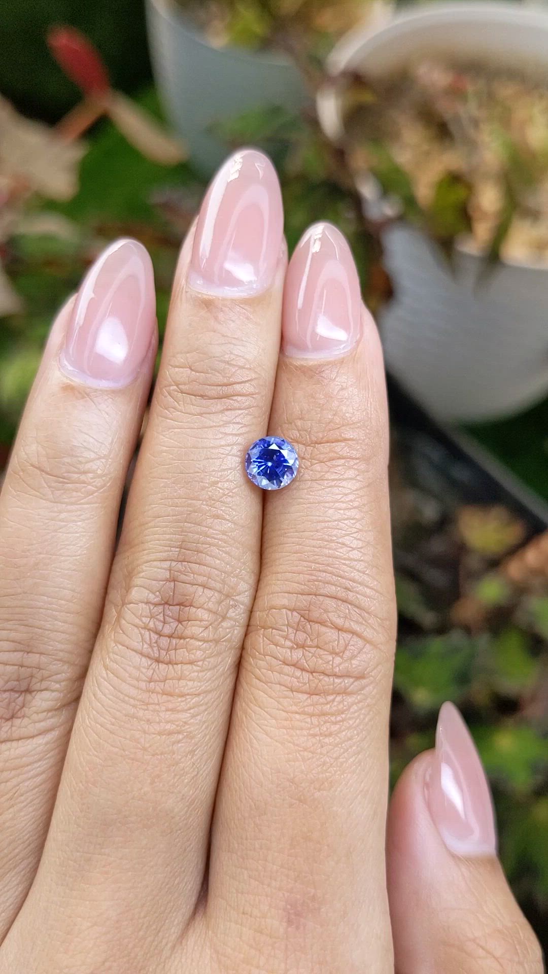 1.12 Ct. Blue Sapphire from Ceylon (Sri Lanka) Size Video