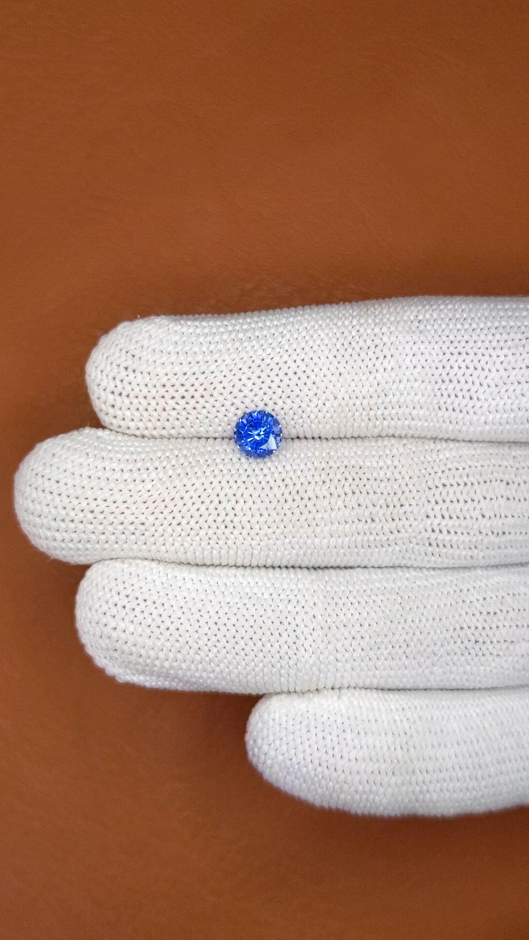 1.12 Ct. Blue Sapphire from Ceylon (Sri Lanka) Size Video