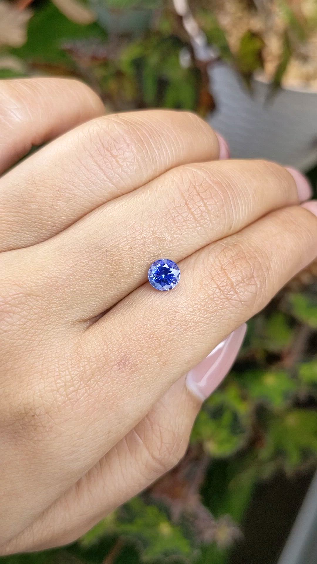1.12 Ct. Blue Sapphire from Ceylon (Sri Lanka) Size Video