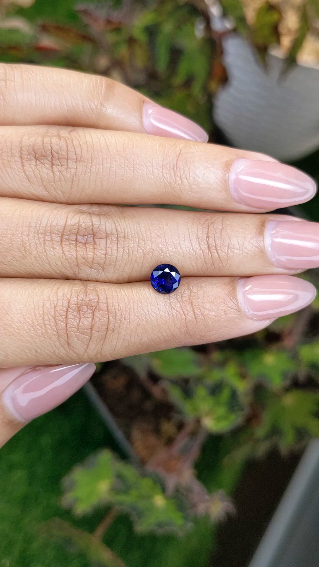1.10 Ct. Blue Sapphire from Ceylon (Sri Lanka) Size Video