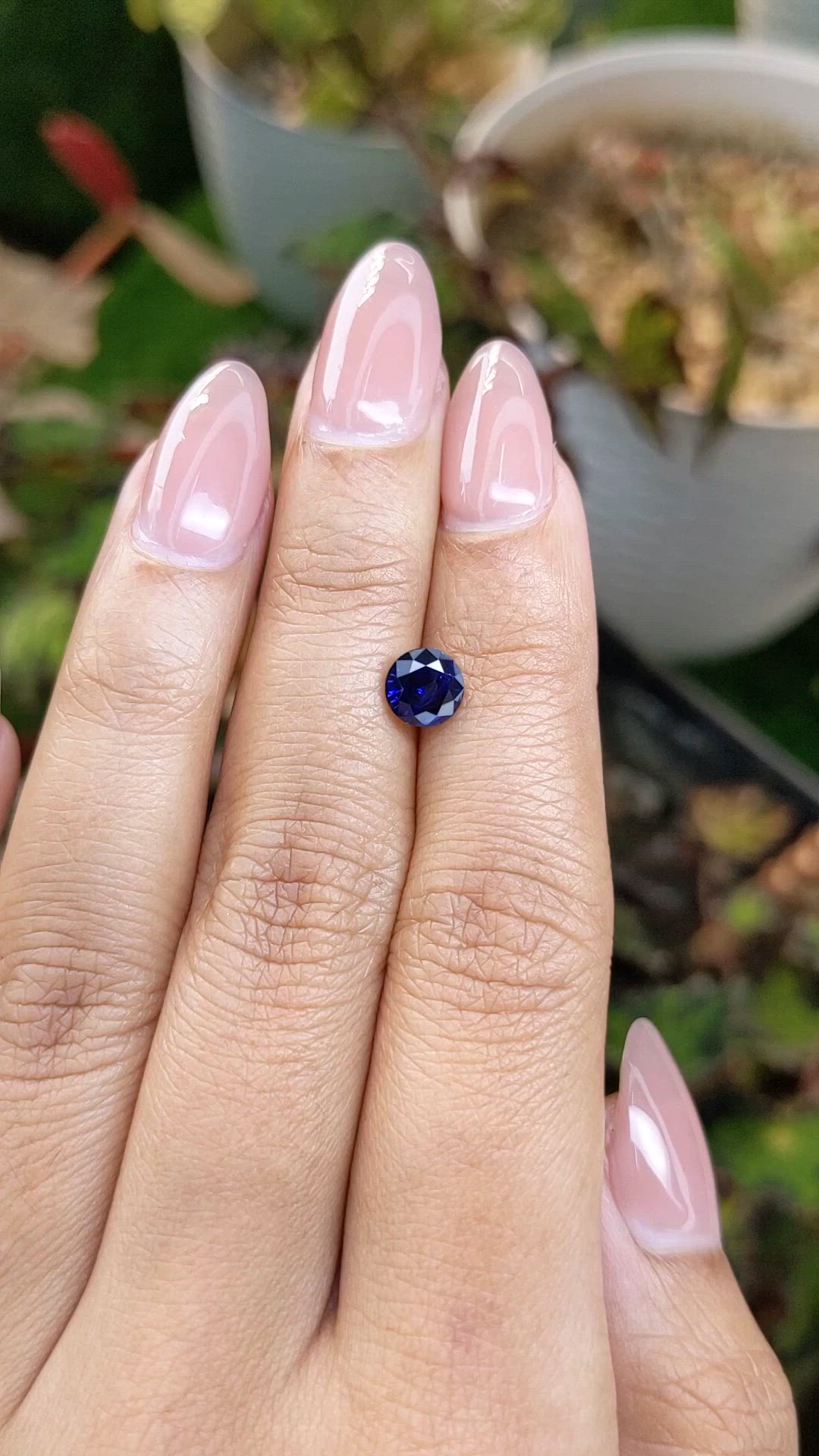 1.10 Ct. Blue Sapphire from Ceylon (Sri Lanka) Size Video