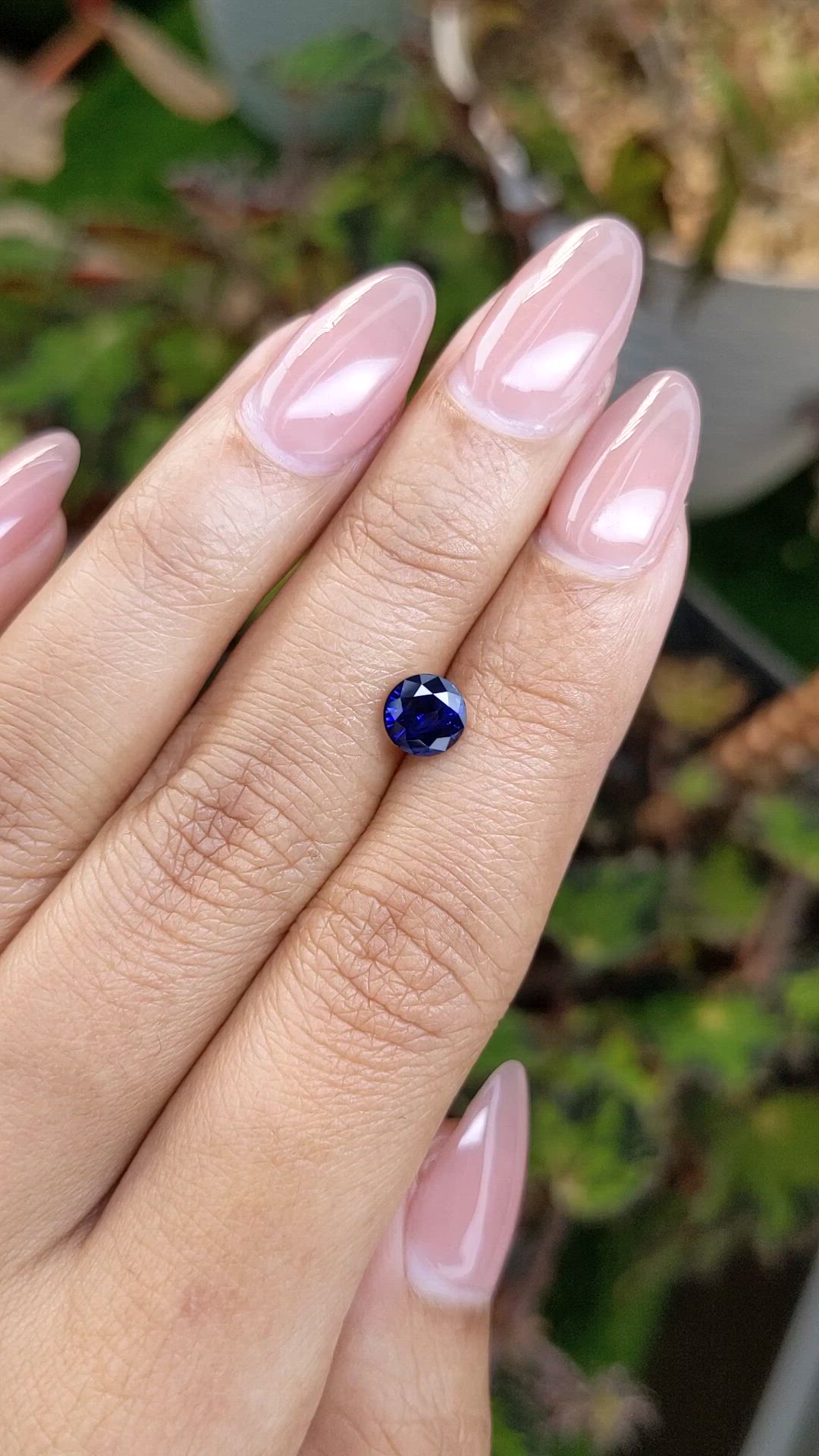 1.10 Ct. Blue Sapphire from Ceylon (Sri Lanka) Size Video