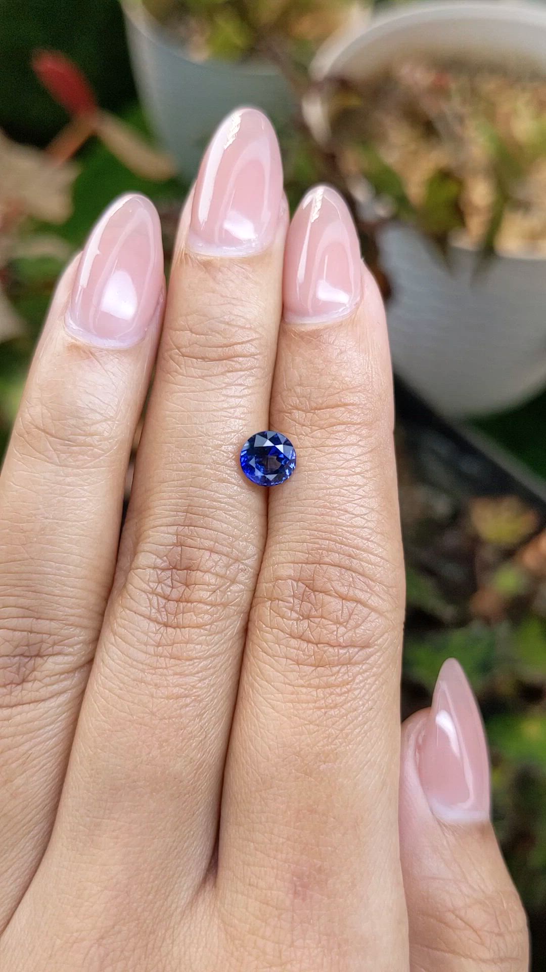 1.26 Ct. Blue Sapphire from Ceylon (Sri Lanka) Size Video