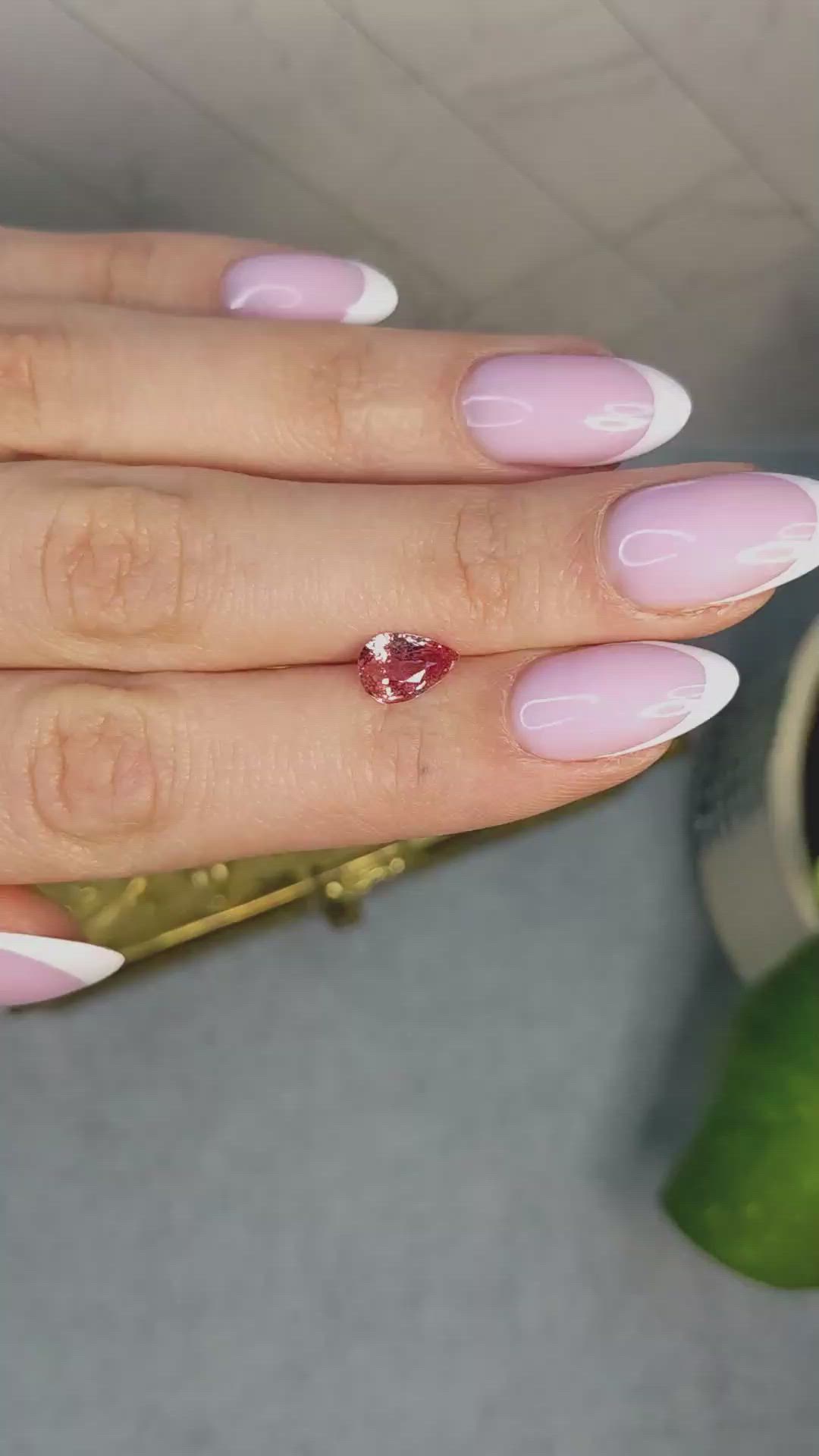 1.52 Ct. Padparadscha Sapphire from Madagascar Size Video