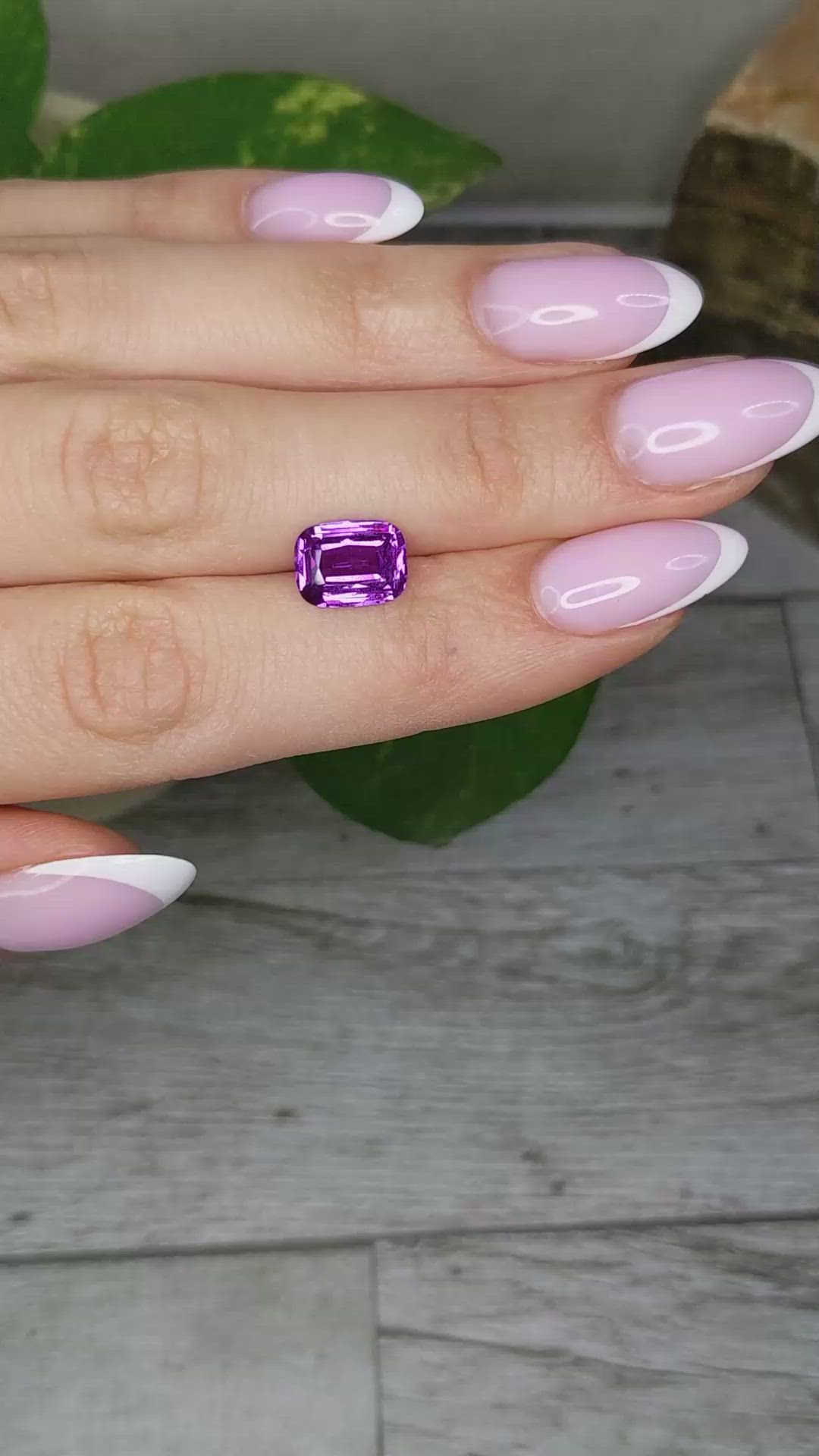 3.50 Ct. Pinkish Purple Sapphire from Madagascar Size Video