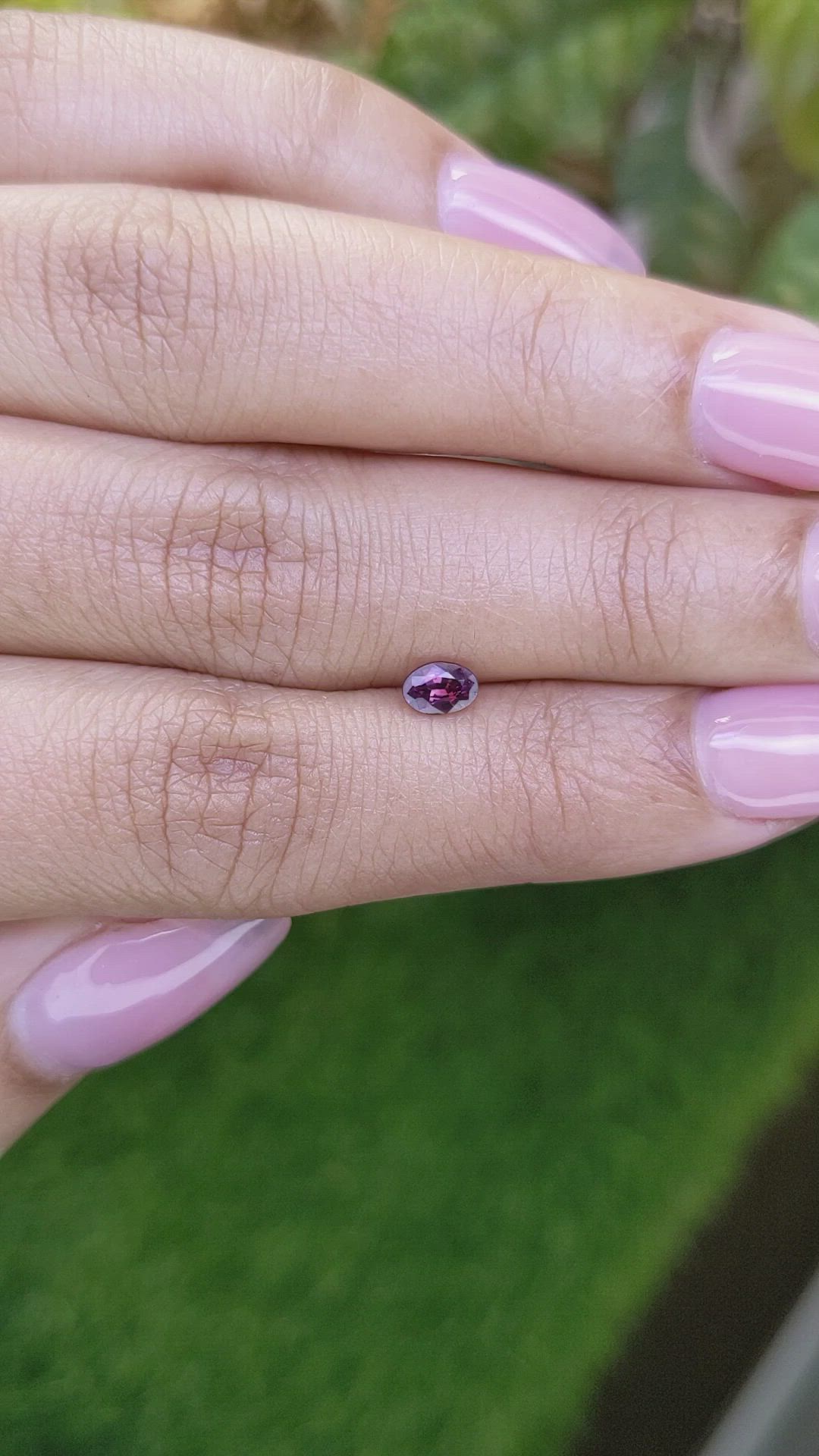 0.38 Ct. Purplish Pink Sapphire from Ceylon (Sri Lanka) Size Video