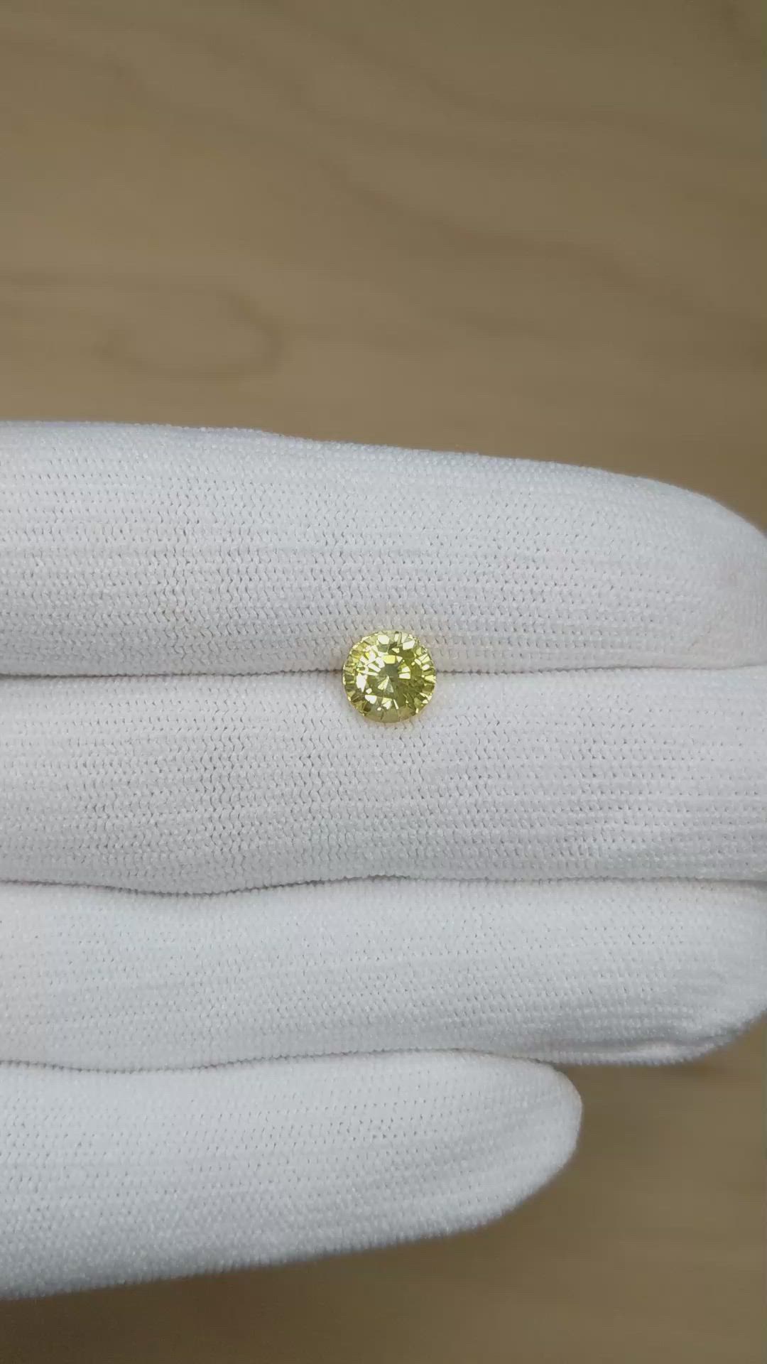 1.99 Ct. Yellow Sapphire from Ceylon (Sri Lanka) Size Video