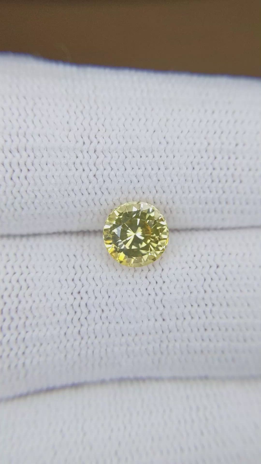1.99 Ct. Yellow Sapphire from Ceylon (Sri Lanka) Size Video