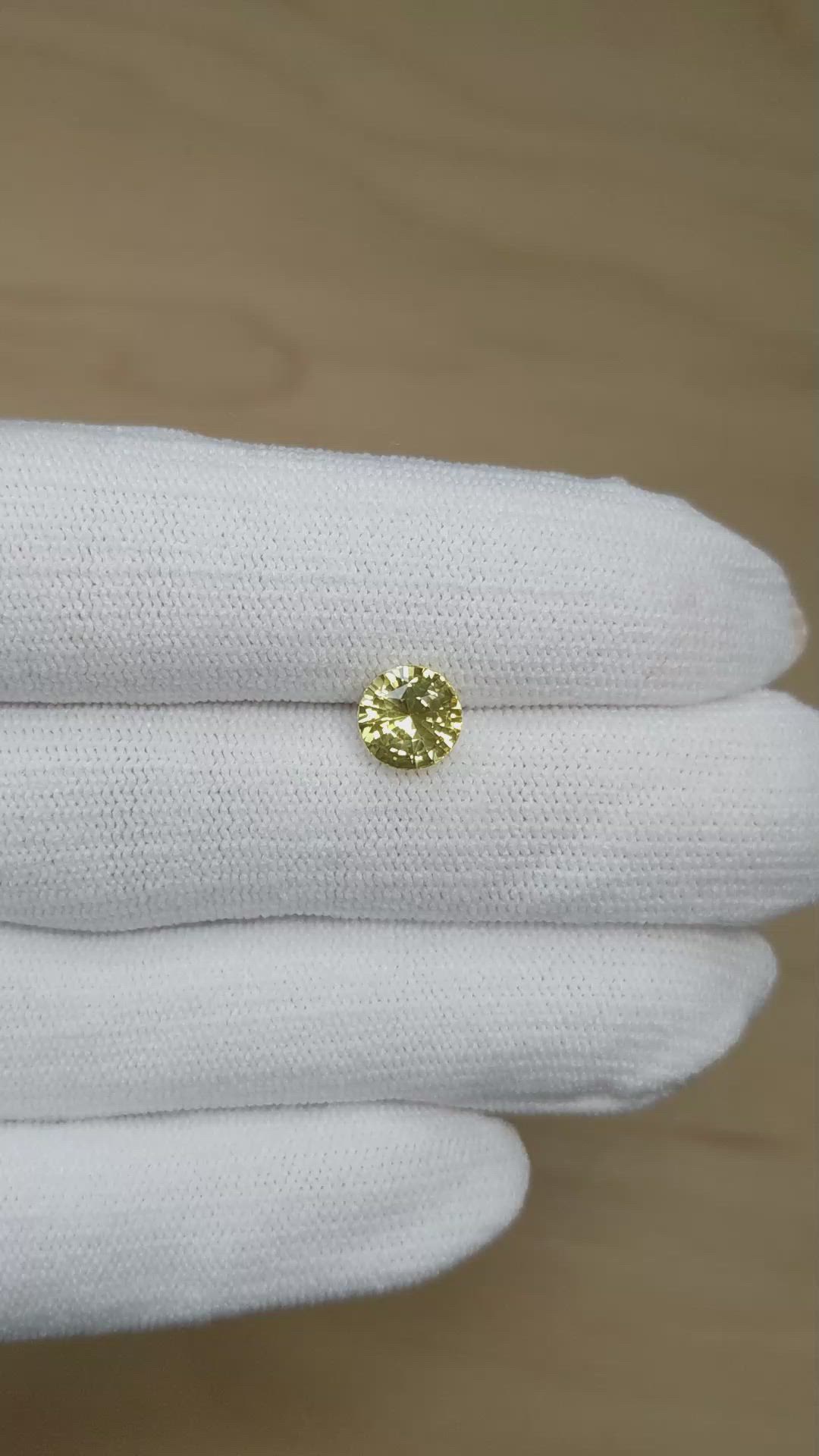 2.26 Ct. Yellow Sapphire from Ceylon (Sri Lanka) Size Video