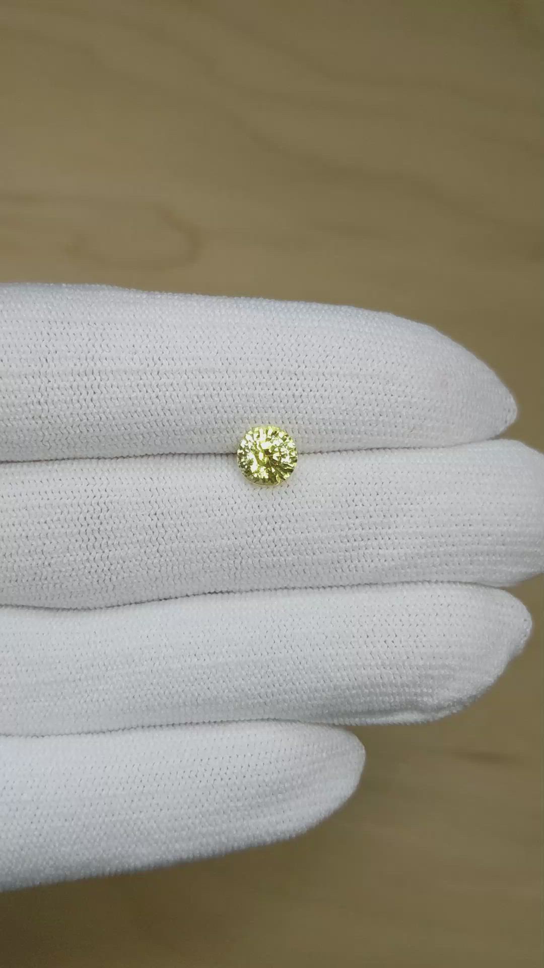 1.76 Ct. Yellow Sapphire from Ceylon (Sri Lanka) Size Video